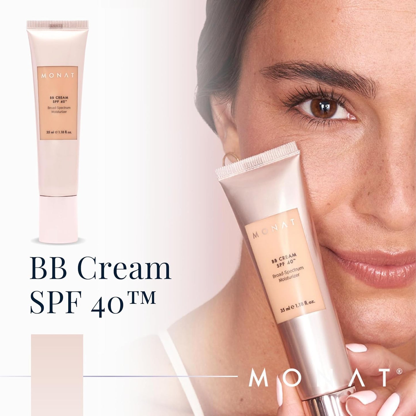 Monat BB Cream SPF 40 - Sand Broad-Spectrum Moisturizer, Lightweight Tinted Coverage, Fragrance-Free, 35ml/1.18 fl. oz.