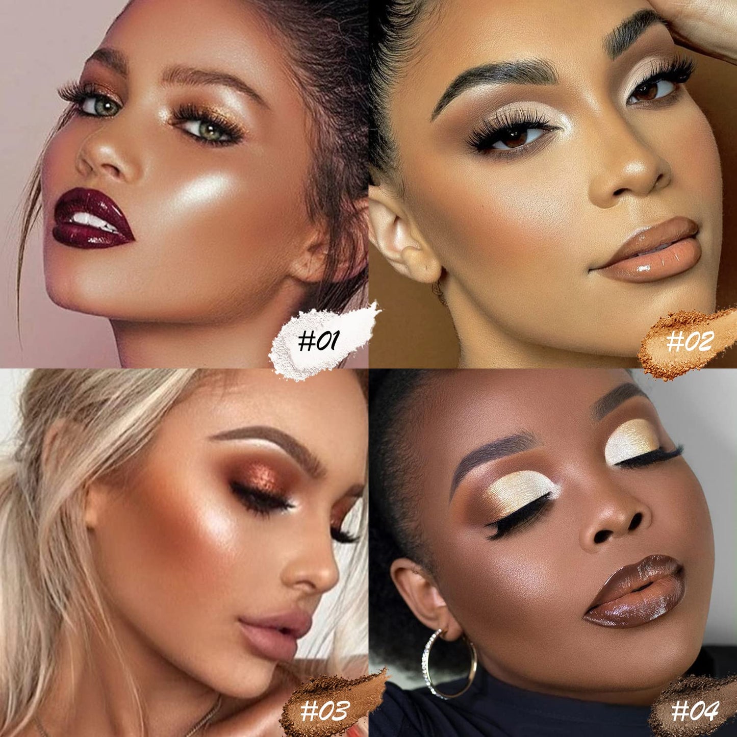 Matte Light Bronzer Palette,Perfect Finish Hd Powder,Professional Bronzering contouring Makeup Pallet,Highly Pigments and Long Lasting For Fair Face Tone,Cruelty-Free