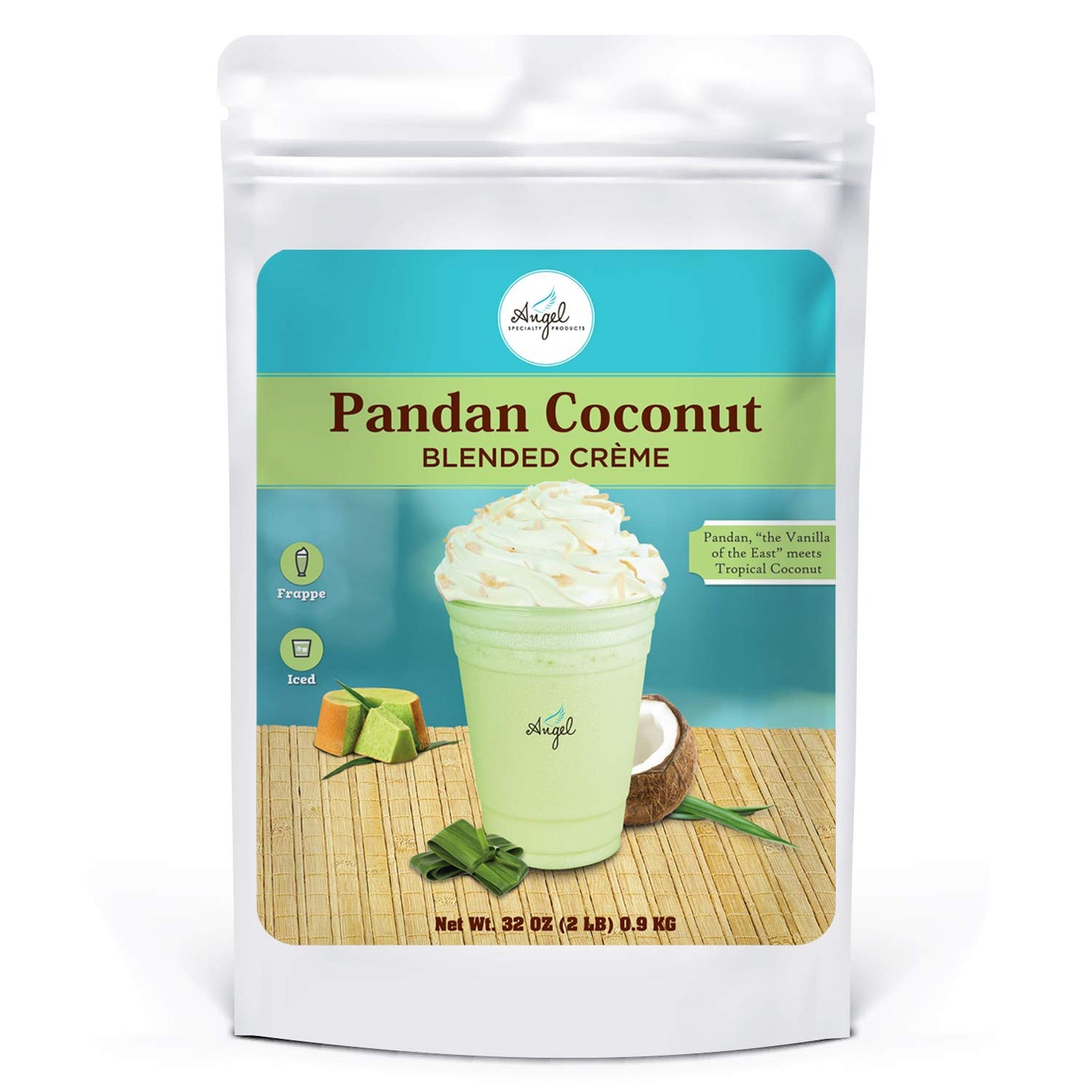 Pandan Coconut Blended Crème Mix by Angel Specialty Products [2LB]