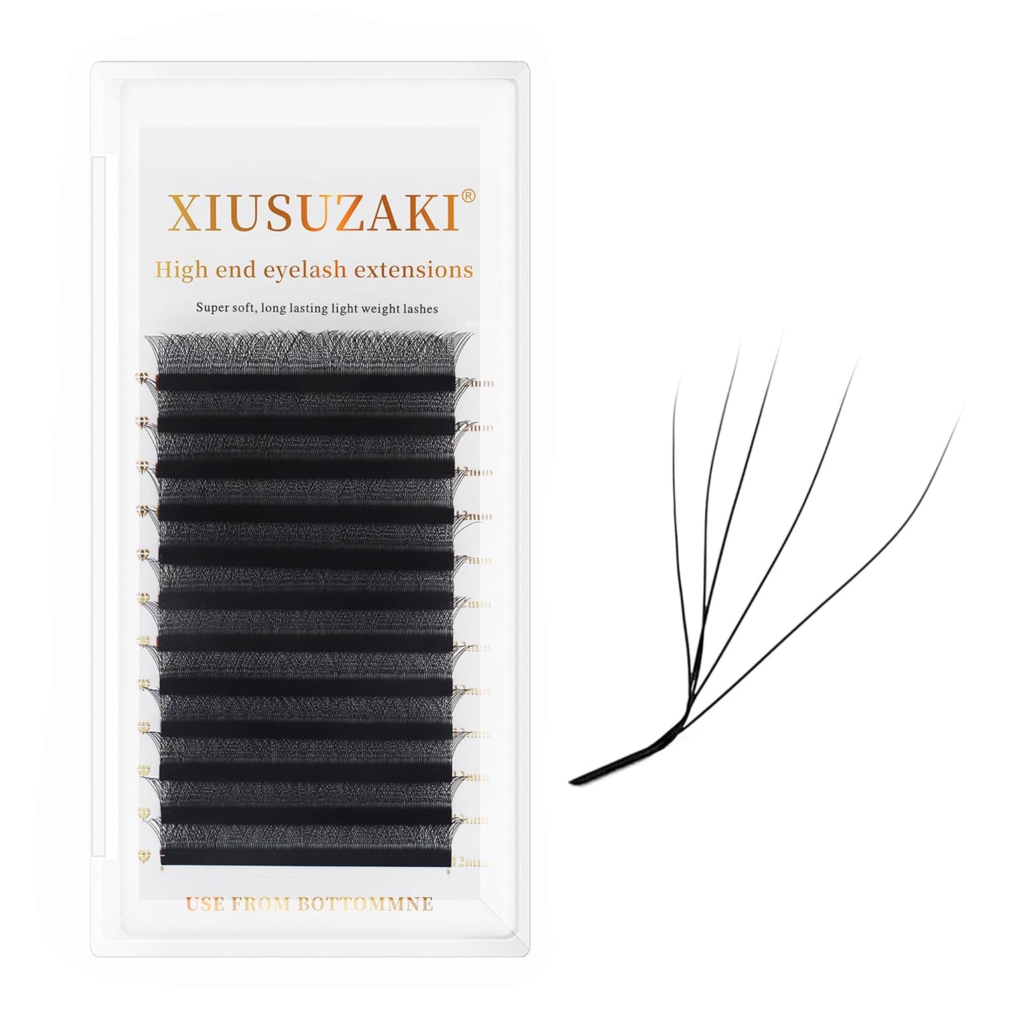 W Lash Extensions 5D Eyelash Extensions W Shape 0.07mm Thickness L Curl 15mm Premade Fans W Lashes Individual Lashes Matte Black 12 Rows False Eyelashes Volume Lashes(W-5D-0.07-L,15mm)