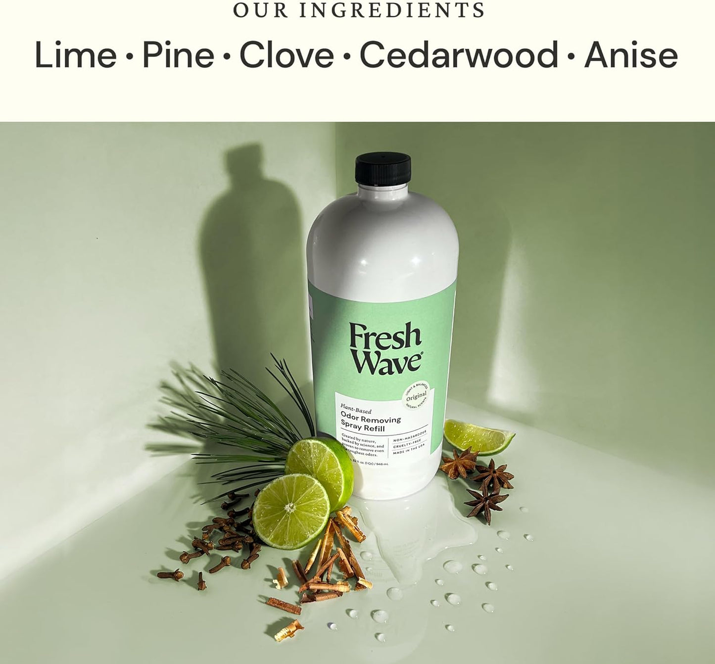 Fresh Wave Original Scent Odor Eliminator Spray & Air Freshener Refill, 32 fl. oz.