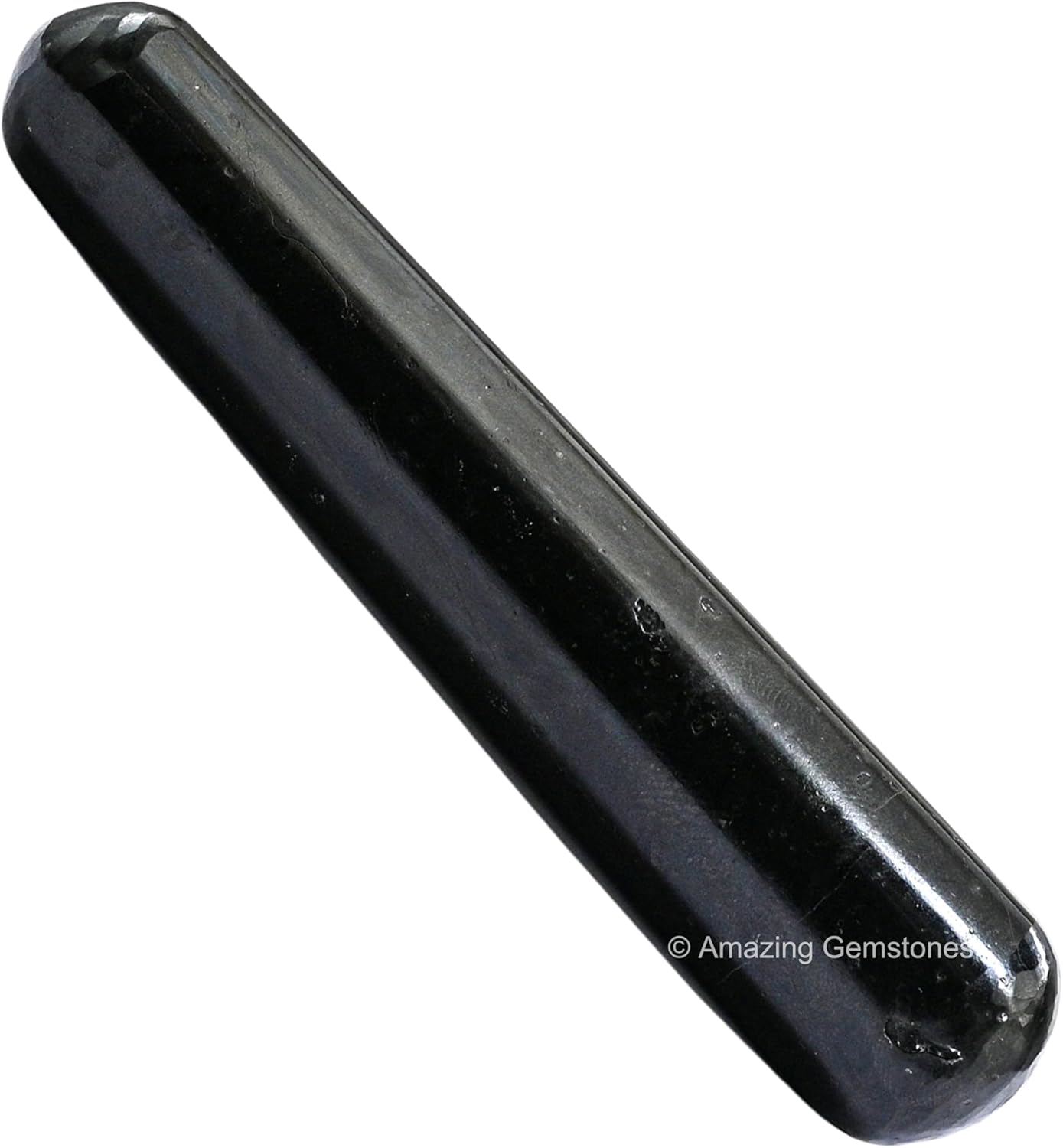 Amazing Gemstone Black Tourmaline Crystal Wand Massage Stick - Pelvic Wand Gua Sha for Adults - Crystals and Healing Stones Massage Wands for Adults Gifts (Smooth)