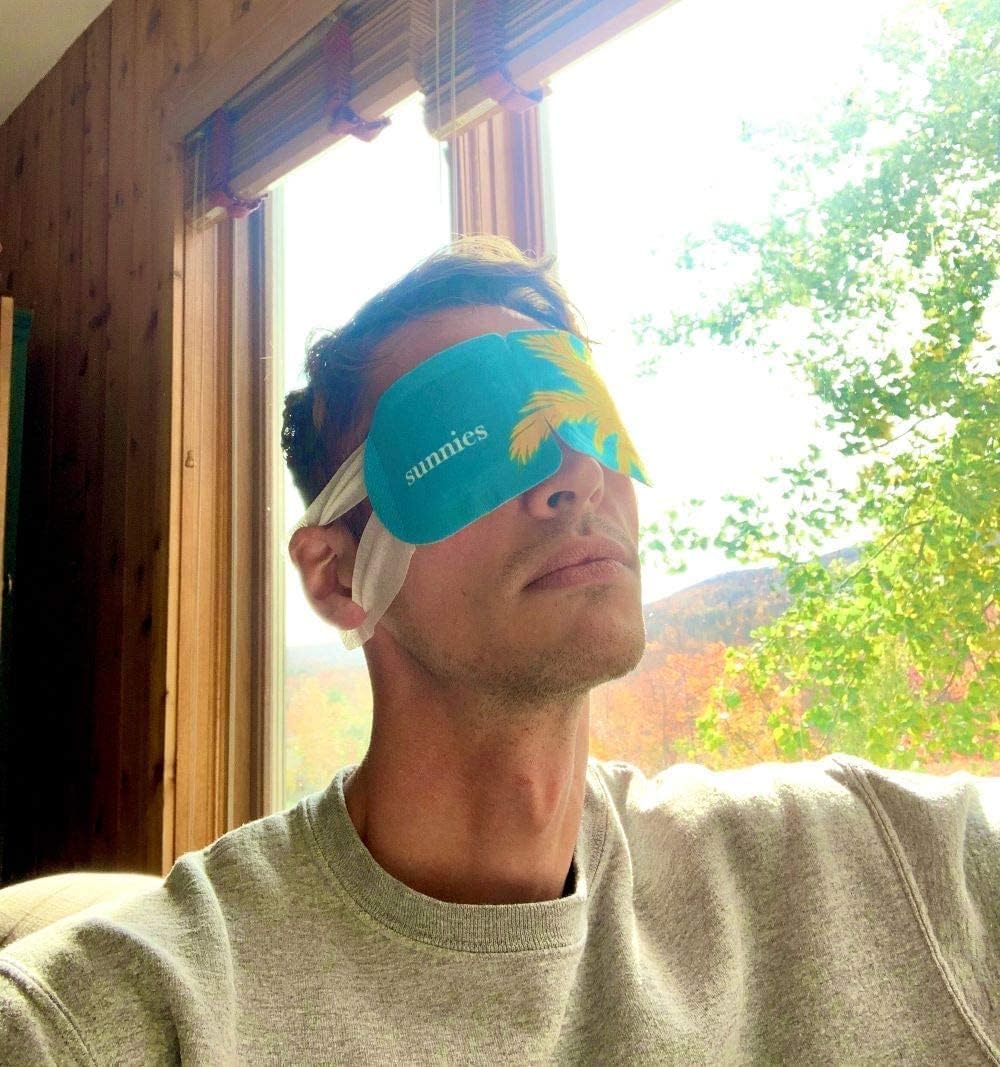 Self-Heating Steam Eye Mask Compress for Dry & Tired Eyes, Longest Lasting (40+ mins), Disposable, No Microwave, Sleep Better, Headache Relief, Puffiness and Dark Circles, Combine with Gold Hydrogels