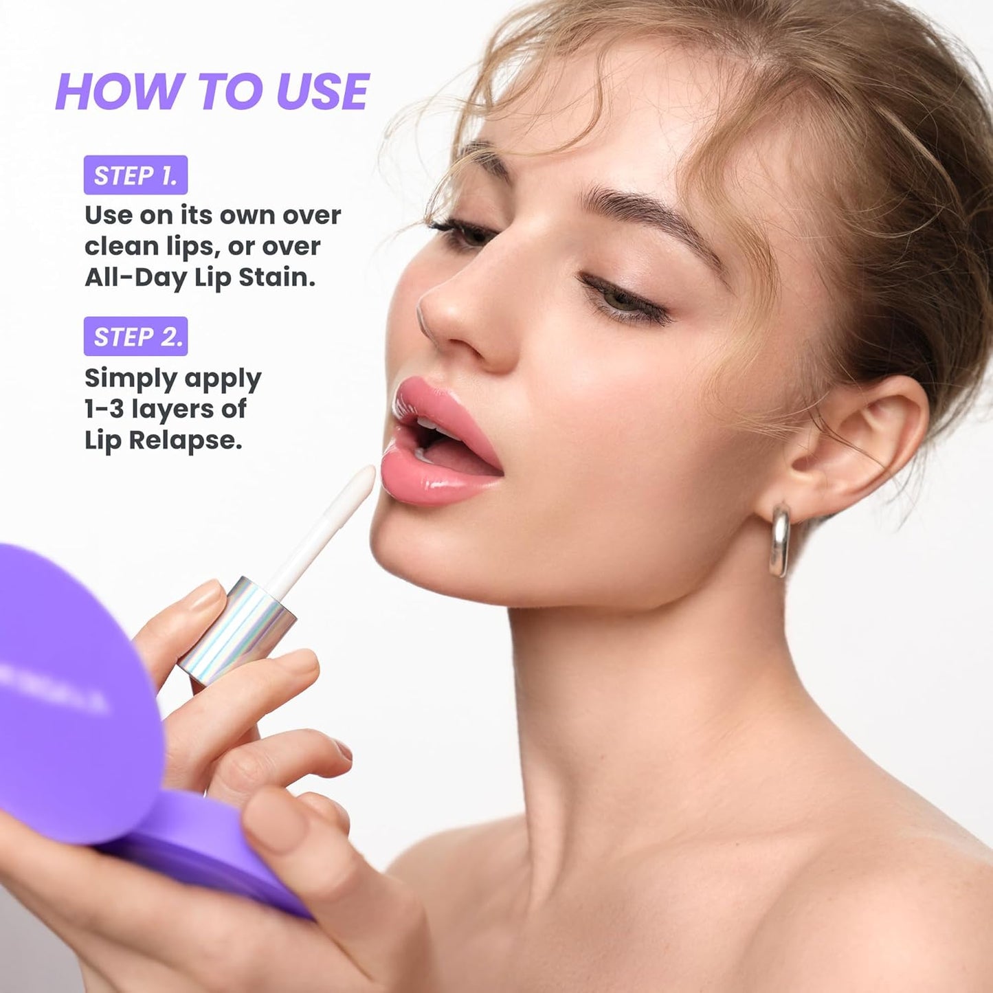 Wonderskin Lip Relapse Plumping Gloss – Lip Plumper Gloss for Fuller-Looking Lips with Hydrating, Non-Sticky, High-Shine Finish