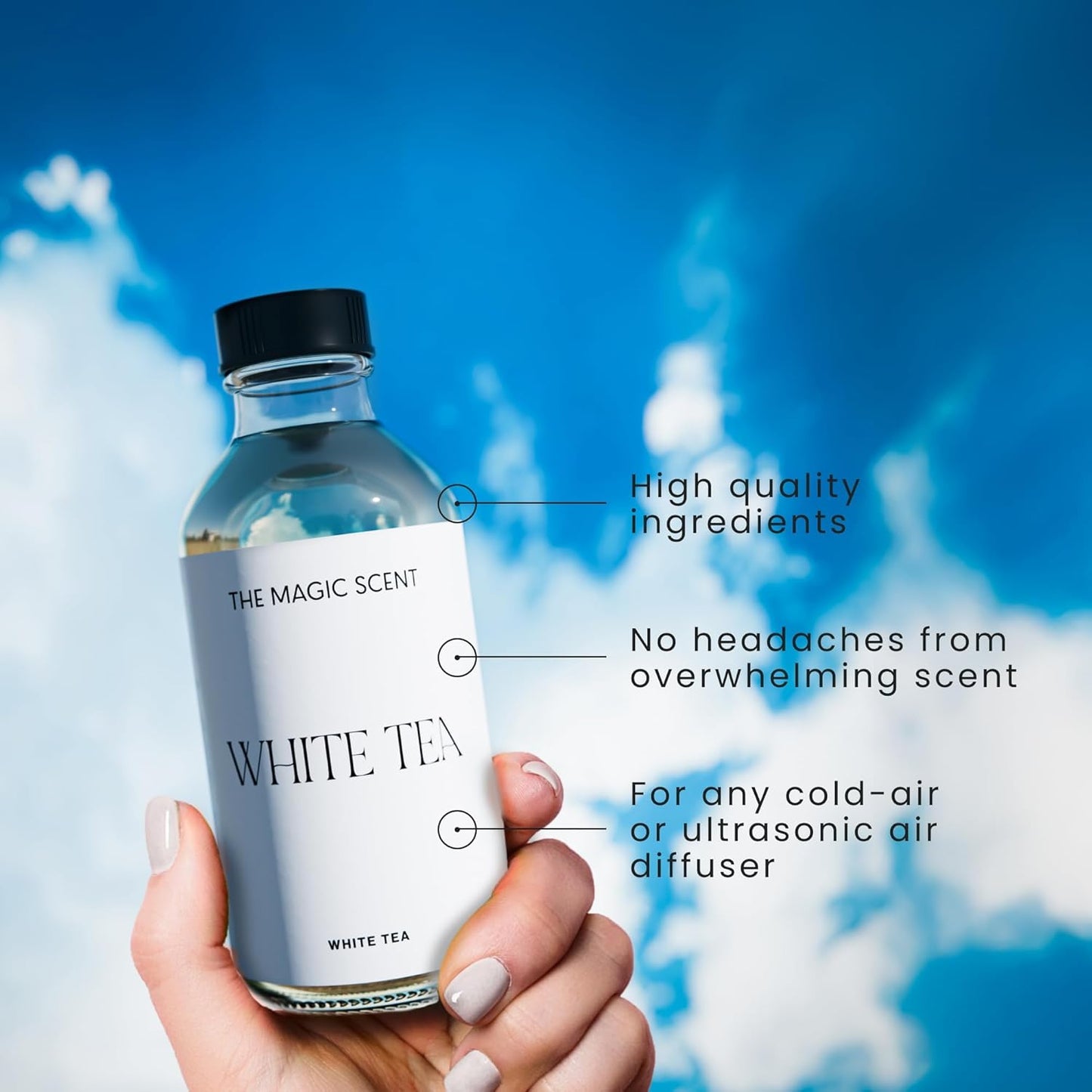 White Tea Diffuser Oil - Hotel & Home Luxury Scents - Diffuser Oil Scents for Home Designed for Use in All Diffusers - 8.5 fl oz, 250 mL