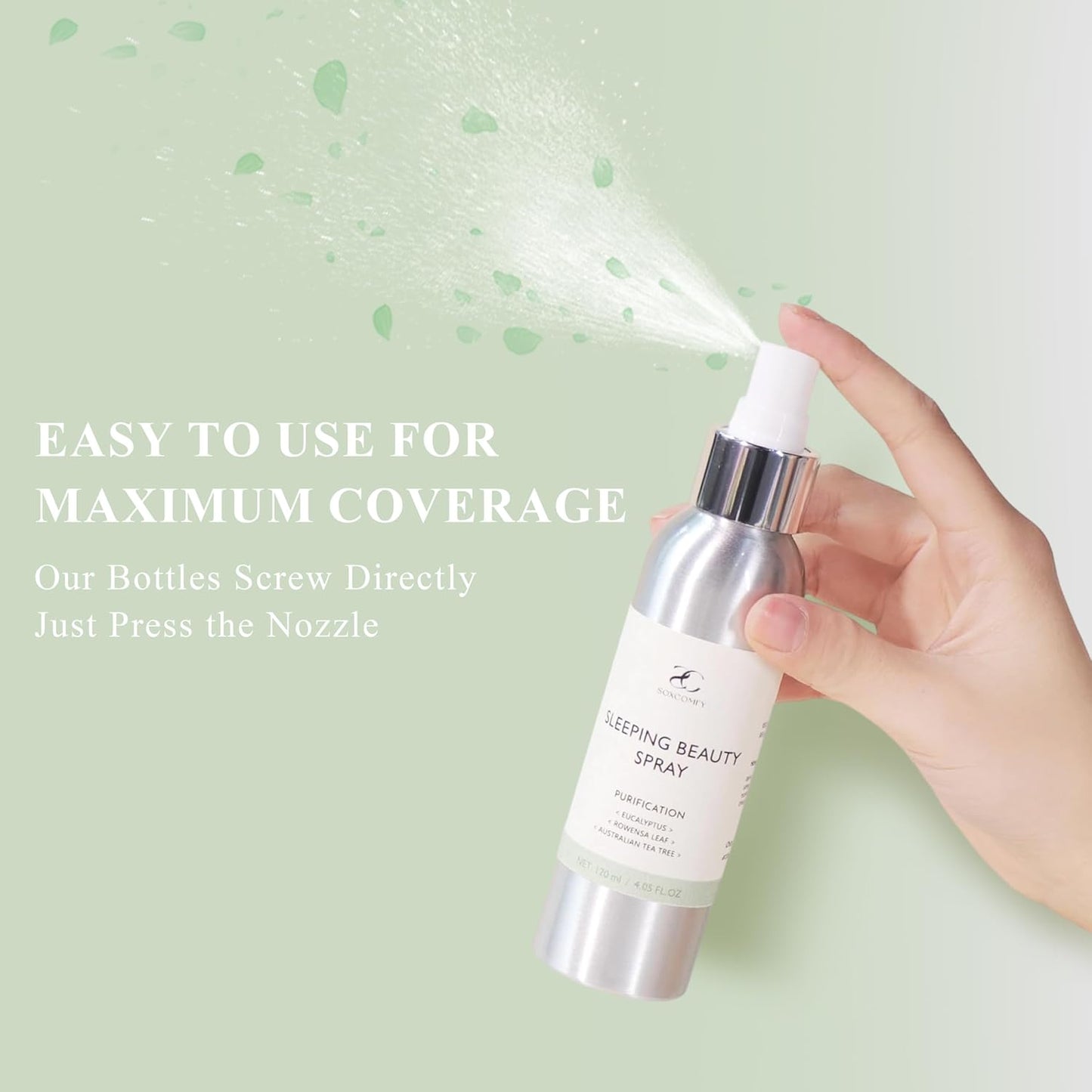 Pillow Ritual Aromatic, Calming Relaxing Pillow Mist, Linen and Fabric Sleep Spray, Infused with Natural Essential Oils for Bedtime Routine, Eucalyptus &Tea Tree, Aluminium Bottle 4.05 oz