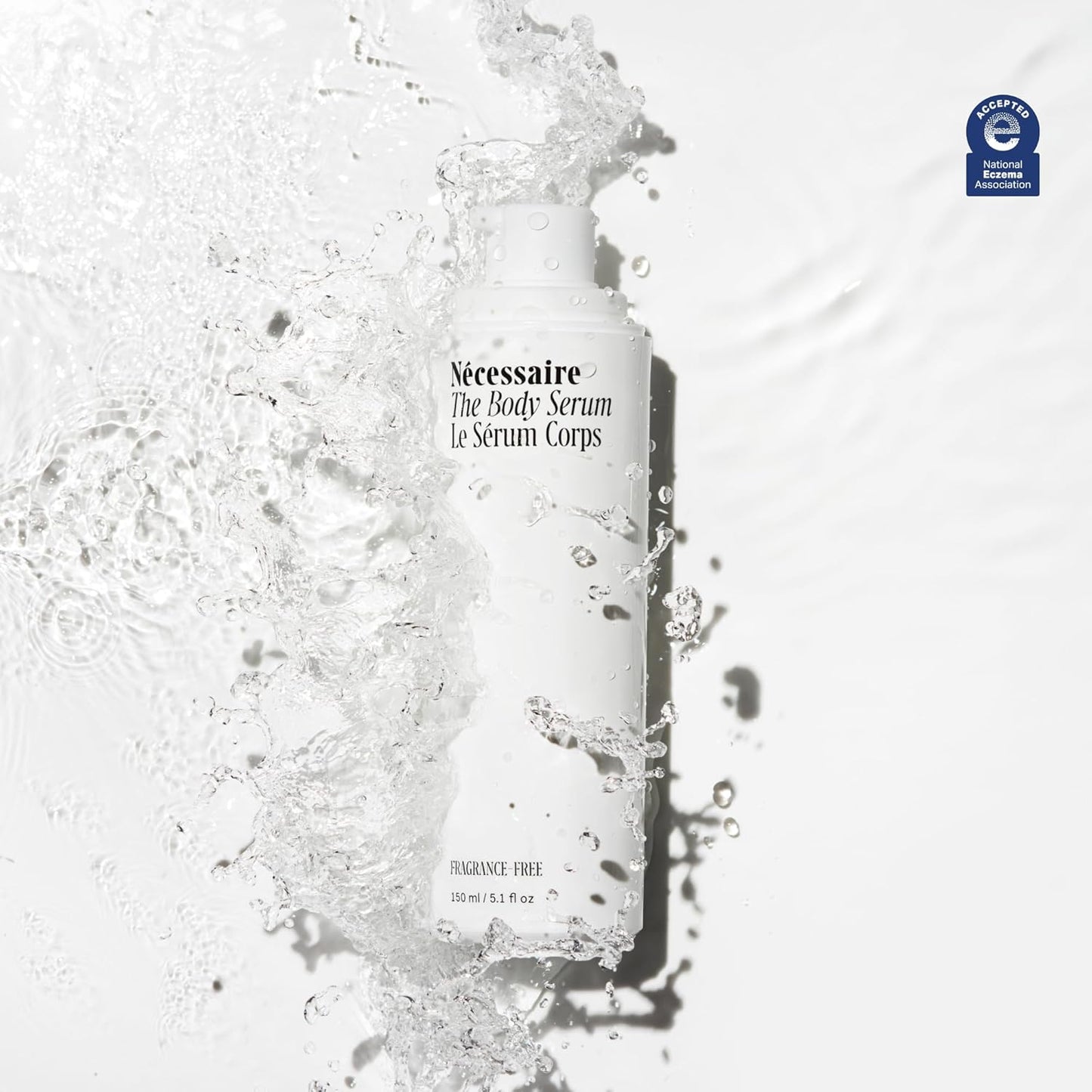 Nécessaire The Body Serum - Hydrating Serum With Hyaluronic Acid, Niacinamide + Ceramides. Dermatologist-Tested. Hypoallergenic. Approved By The National Eczema Association. 150 ml / 5.1 fl oz.