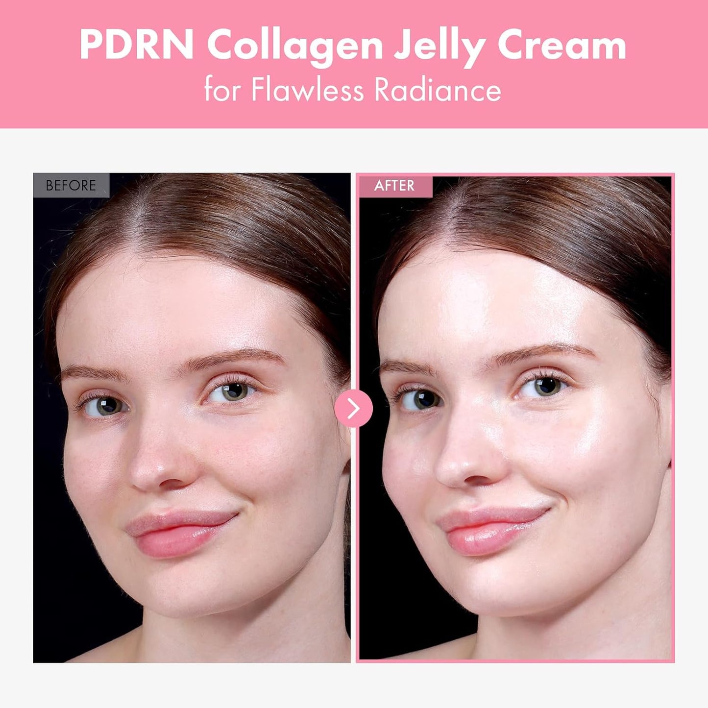 PDRN Collagen Jelly Cream, 5,000ppm Salmon DNA PDRN, Niacinamide, Hydrolyzed Collagen, Glow, Hydrating, Firming, Uneven Skin Tone, No artificial color, Korean Skin Care, 50ml, 1.69 fl.oz.