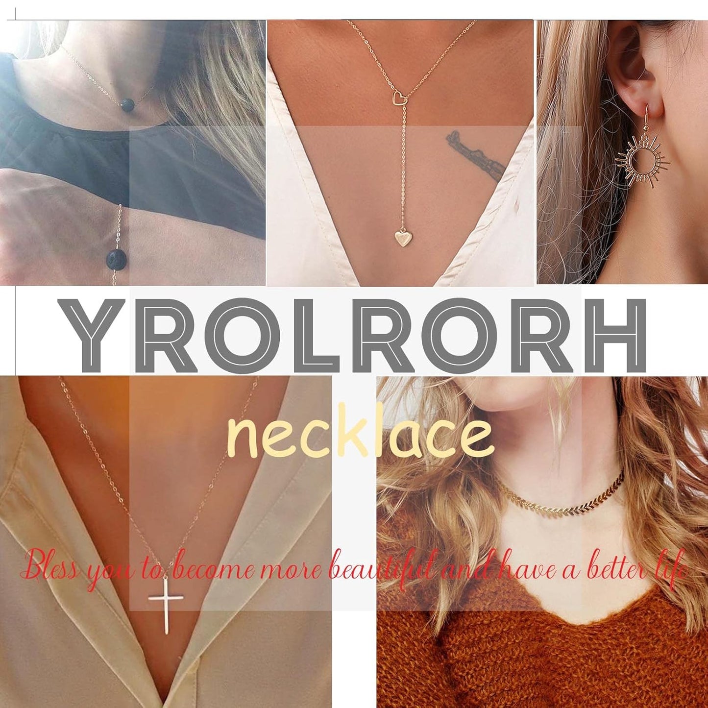 Boho Cross Y Necklace Gold Chain Lariat Rhinestone Drop Cross Pendant Wedding Necklace Charm Fashion Jewelry Gift for Women and Girls