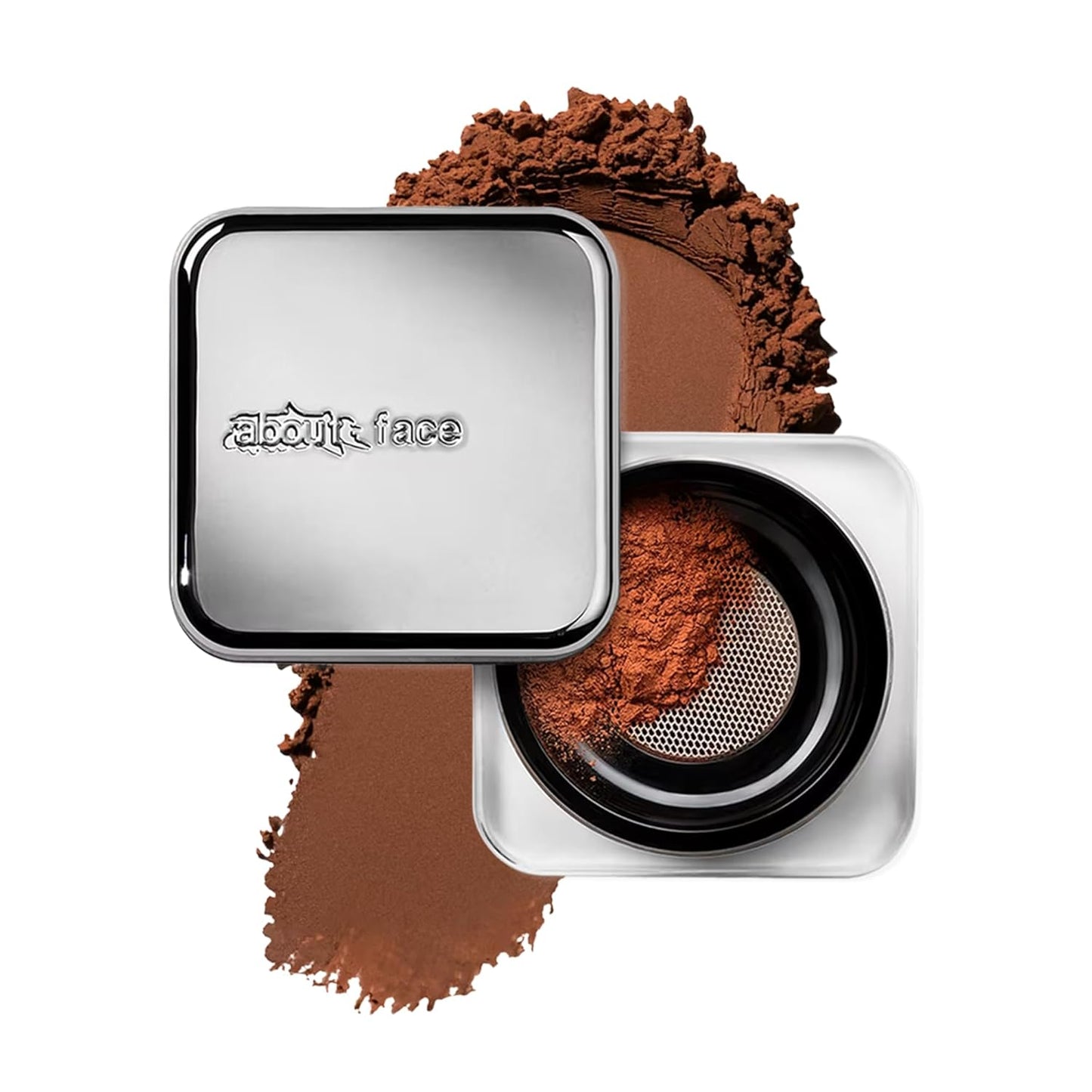 about-face Curtain Call Set & Smooth Loose Powder Applause – Lightweight, Oil-Absorbing Setting Powder with Rice Starch & Corn-Based Talc Alternative – Vegan, Cruelty-Free – 0.35oz (Deep)