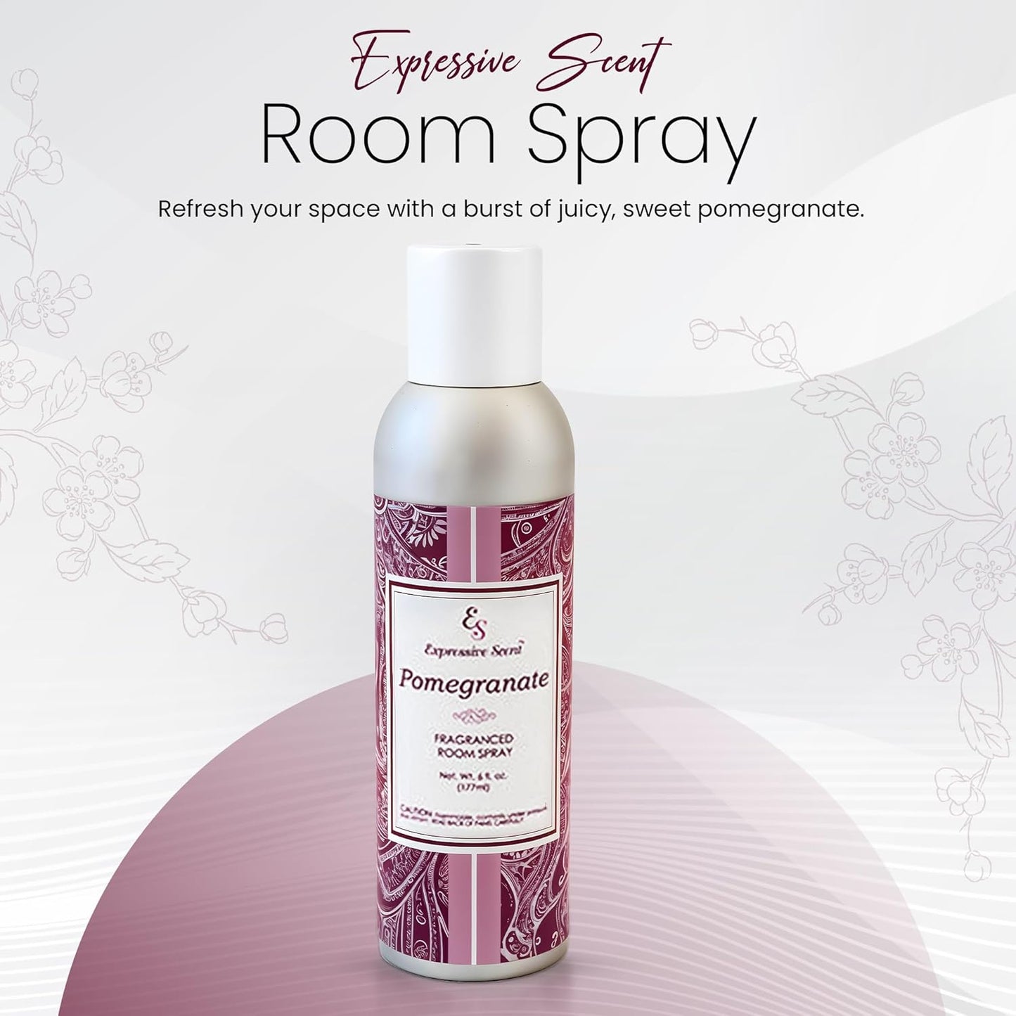 Expressive Home Scent Room Spray - Long Lasting Pomegranate Air Freshener Spray for Bathroom, home & Office - home fragrance spray 6 FLoz