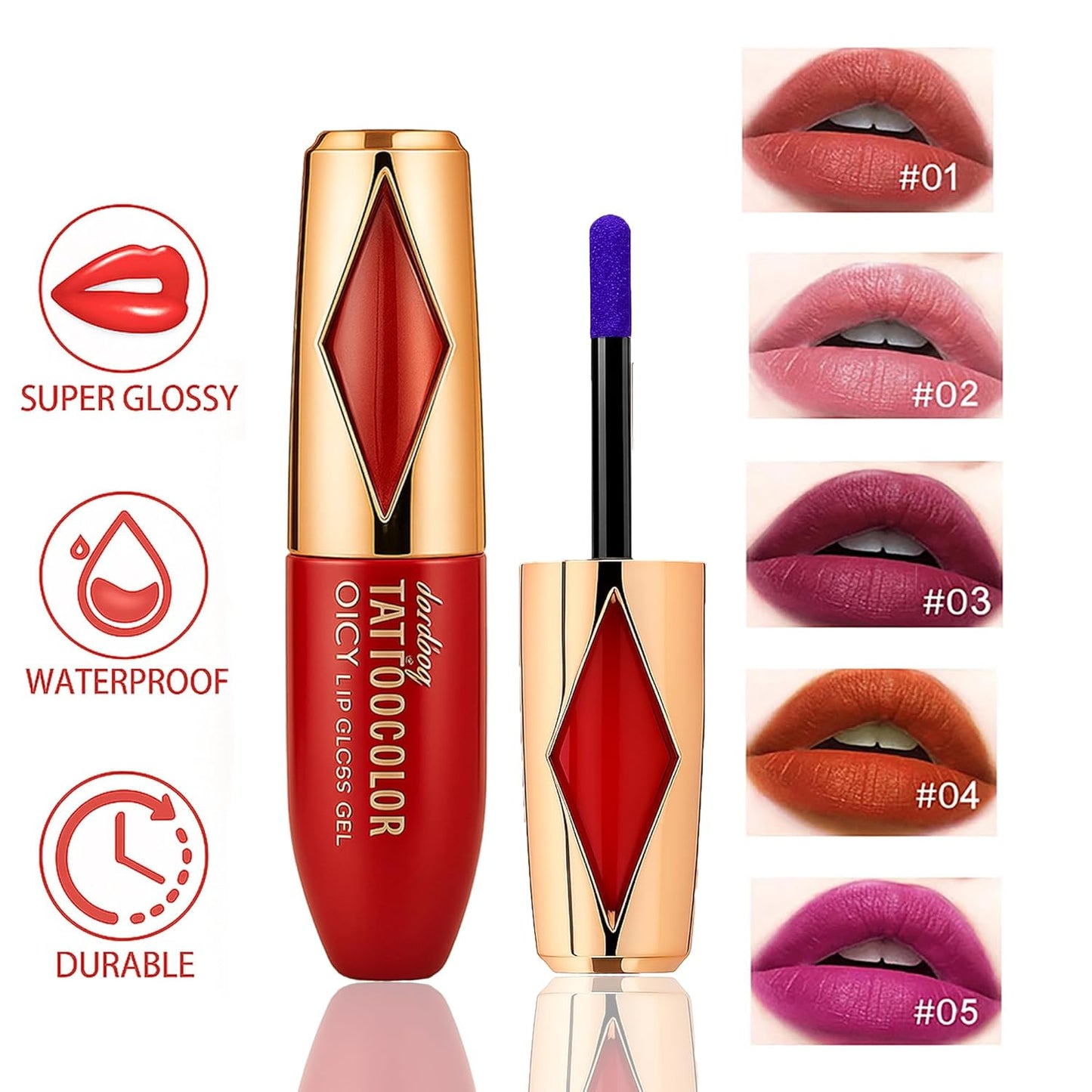 Peel Off Lip Stain -Lip Stain Peel Off Masque - Long Lasting, Waterproof and Transfer Proof Nude Lip Tint, Matte Finish Peel Off Makeup (04 First Kiss Stain)