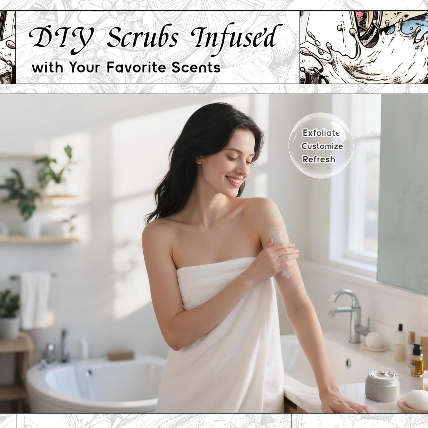 HIQILI Pure Milk Fragrance Oil for Home Diffuser, Ideal for Making Soap, Candles, Sugar Scrub, Skin & Body, Pet Safe - 1 Fl Oz