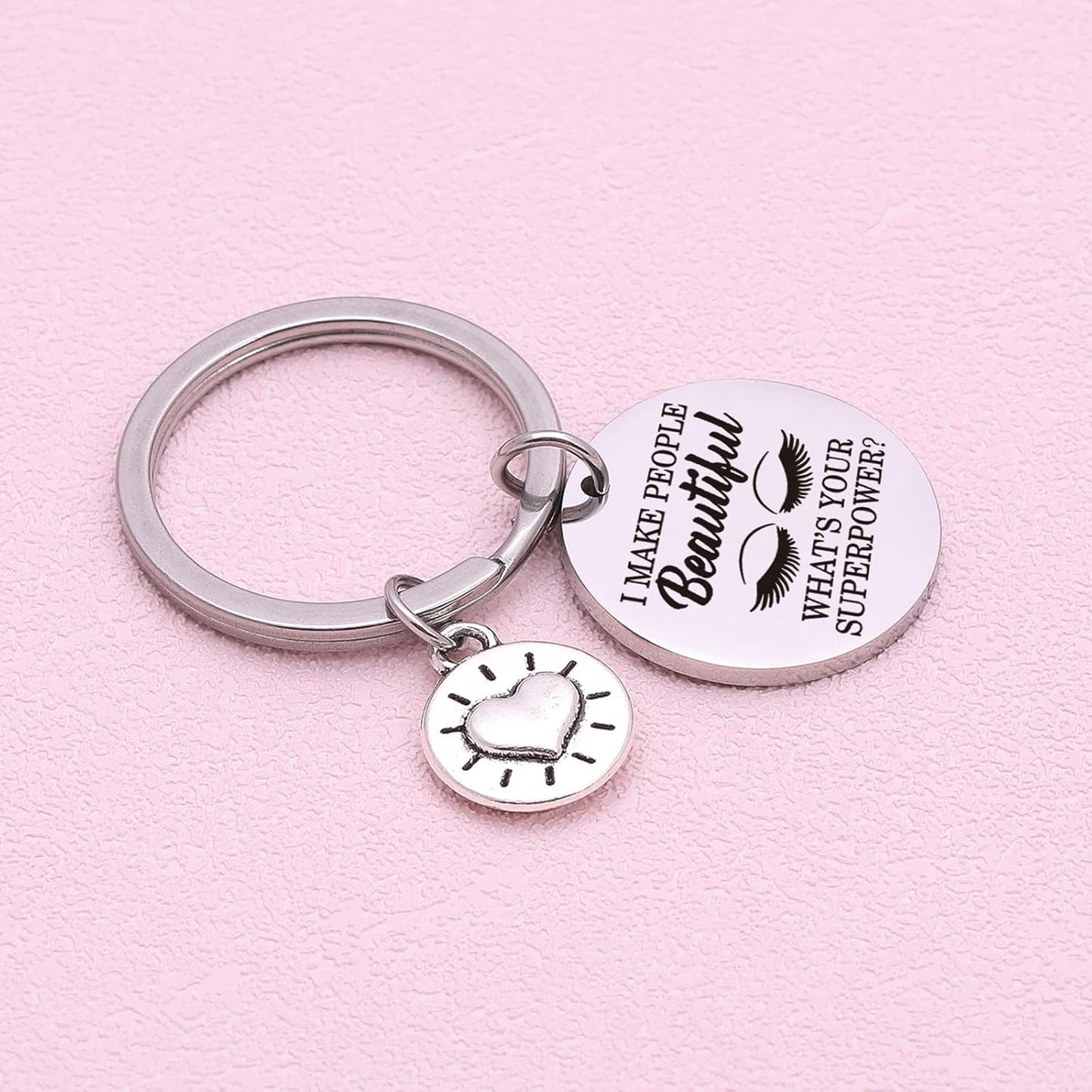 Beauty Salon Jewelry Lash Girl Gift Make Up Artist Gift Lash Girl Keychain Beautician Keychain Eye Lash Artist Gift Eyelash Keychain Beautician Appreciation Gift
