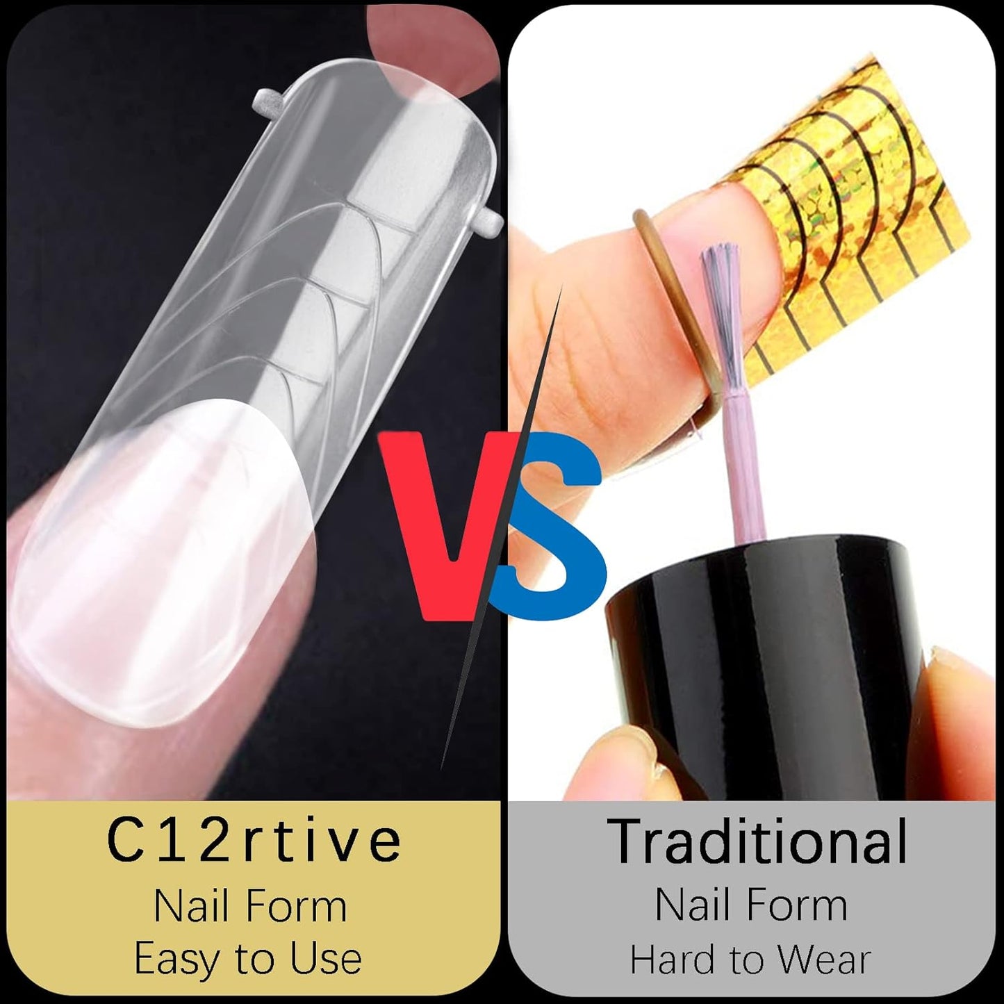 130Pcs Dual Nail Forms,Flat Oval Extension Poly nail gel Nail Forms Full Cover Reusable Nail Molds 13 Sizes for Solid Nail Gel Glue Nail Art Design Salon&DIY