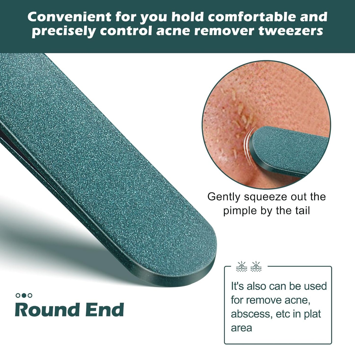 WSYUB Blackhead Tweezers,Upgrade Professional Facial Blackhead Remover Tweezers, Extraction Tools for Estheticians,Ingrown Hairs Tweezers