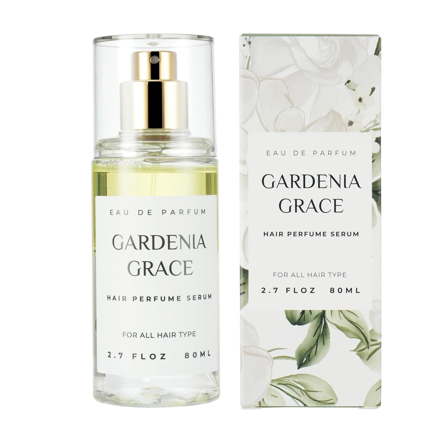 Hair Perfume for Women, Summer Lightweight Long Lasting Fragrance Mist - 3:7 Hydrating Serum Alcohol Free Formula, Argan Oil Scented Hair Spray with Keratin & Elastin (Gardenia Grace) 2.7 fl oz