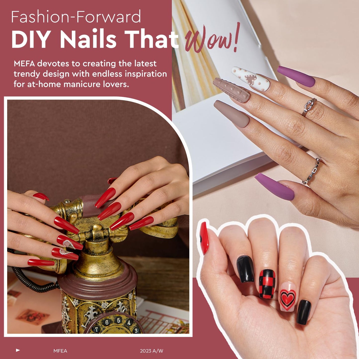 MEFA Gel Nail Polish Kit 23 Pcs, 20 Summer Gel Polish Colors Pink Red Glitter Blue Gel Nail Set Modern Collection Starters Nails Art Manicure DIY Home Gifts