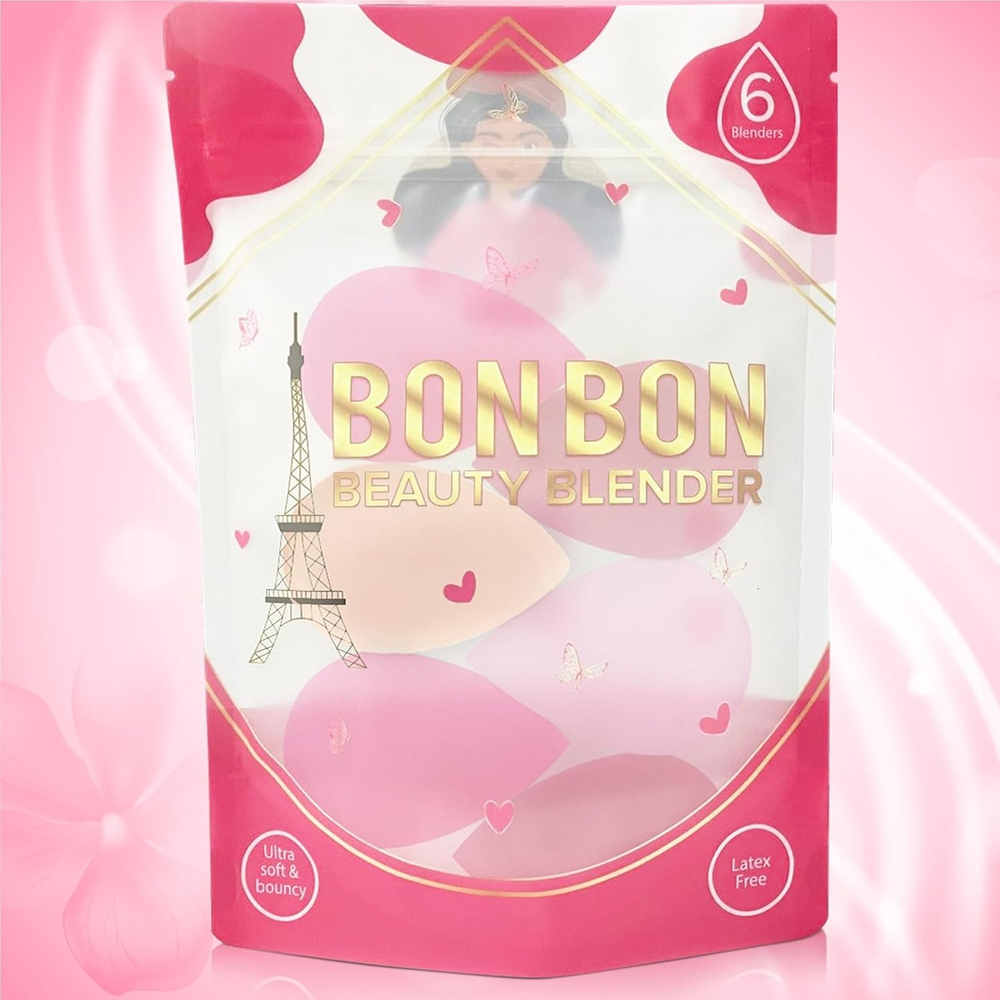 6Pcs Makeup Sponges for Foundation and Blending Powder, Cream and Liquid - Latex Free, Vegan and Super Soft Makeup Blender Beauty Sponges - Multicolored Beauty Blender Sponge Set | Dry & Wet Multi-Use