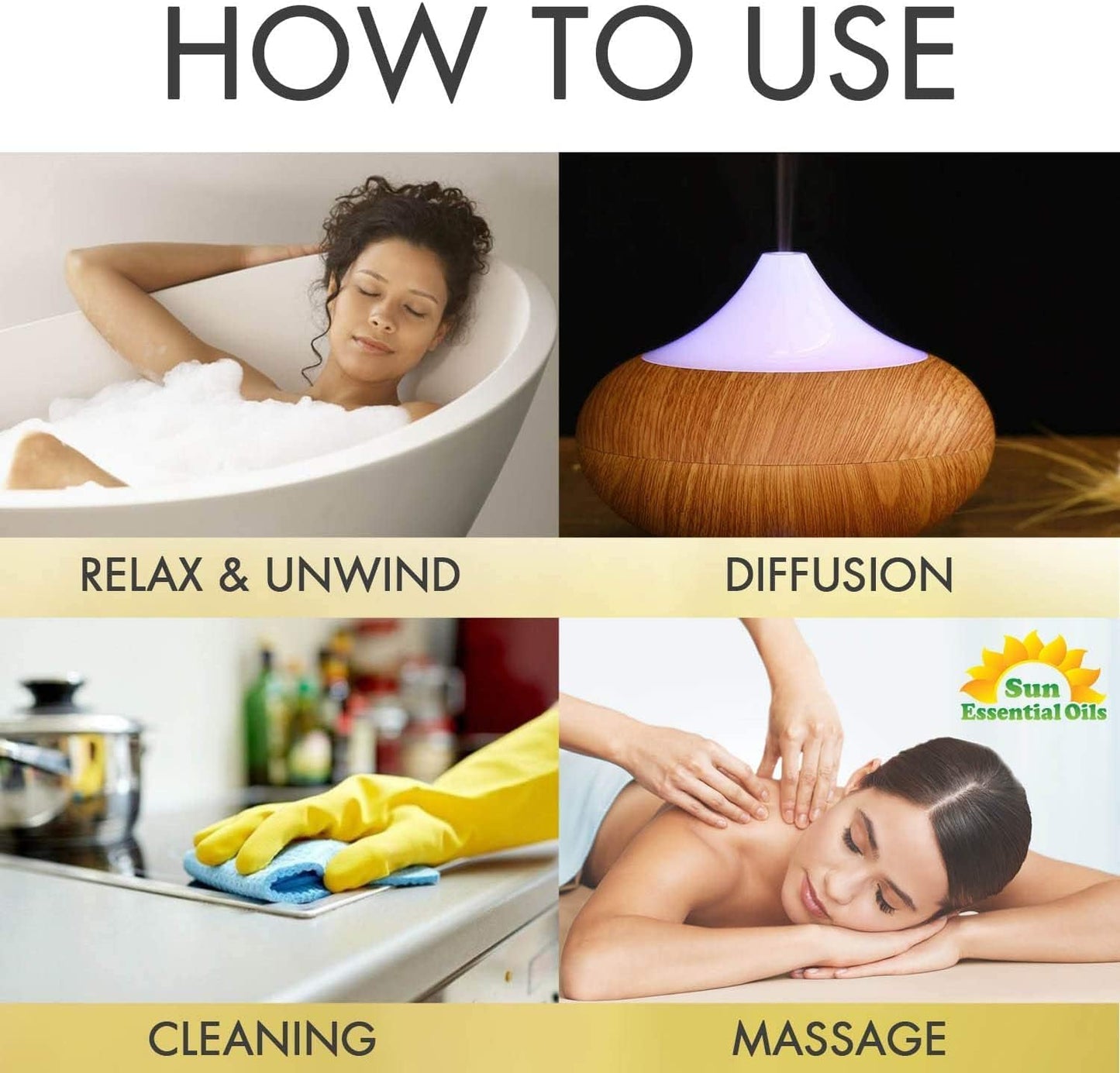 Sun Essential Oils - 4 oz Myhrr Essential Oil for Diffuser, Skin, Face, Hair & Aromatherapy Massage, Fragrance for Candle, Soap, Lotion & Shampoo Making at Home