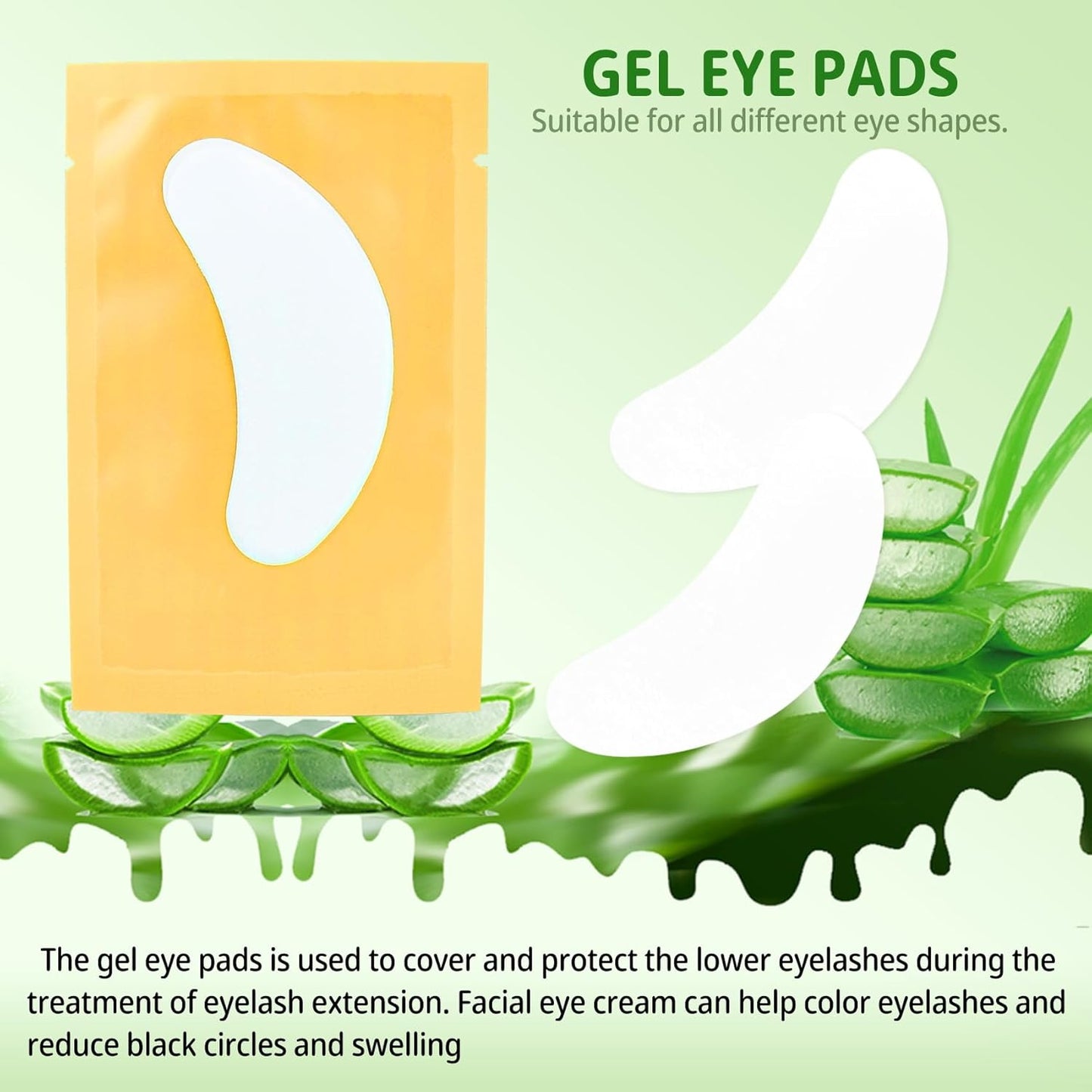 70 Pairs Under Eye Patches, Isolation Eyelash Extension Pads, Under Eye Gel Pads for Pro Salon and Individual, DIY Lashes Extension Supplies (Gold)