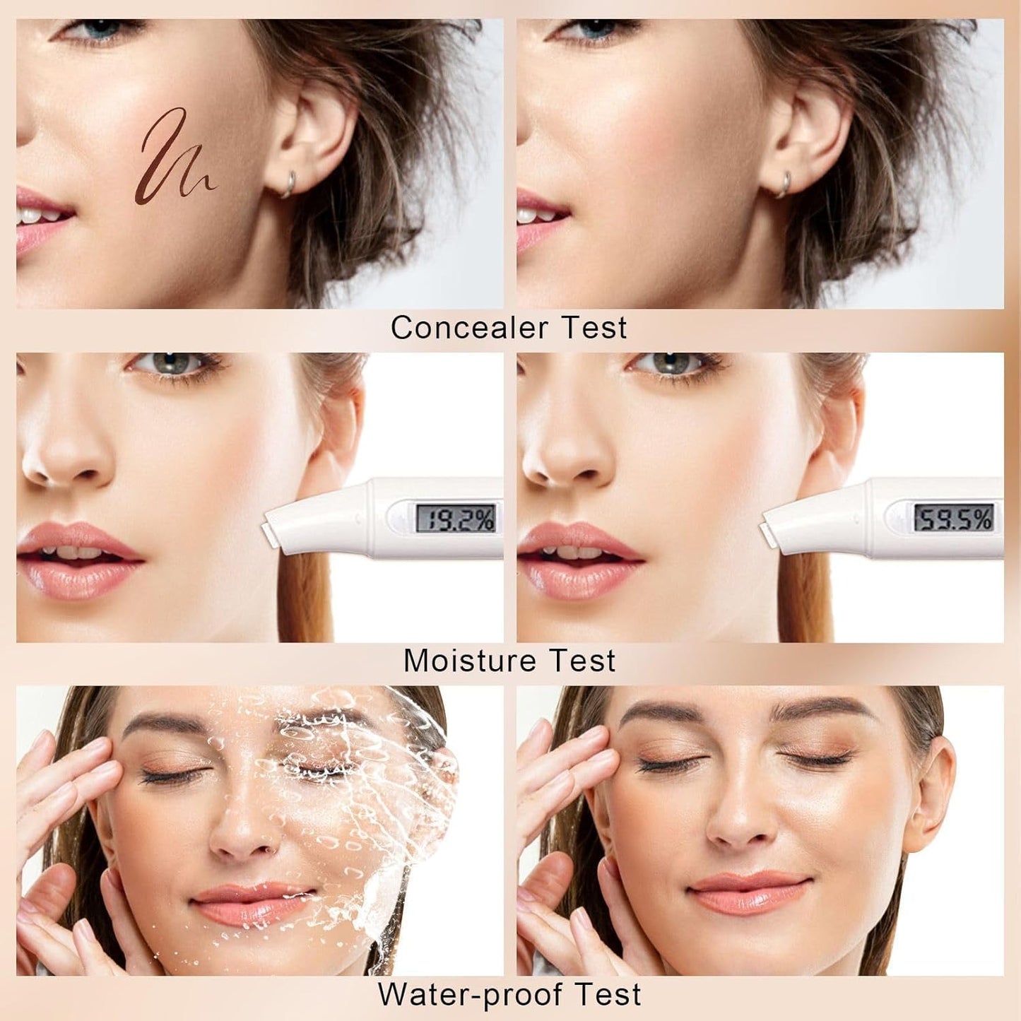 Mushroom Head Air Cushion CC Cream - BB Cream Face Makeup for Mature Skin, Moisturizing Cover Balm Foundation & Long-Lasting Color Correcting Concealer, Even Skin Tone for All Skin Types