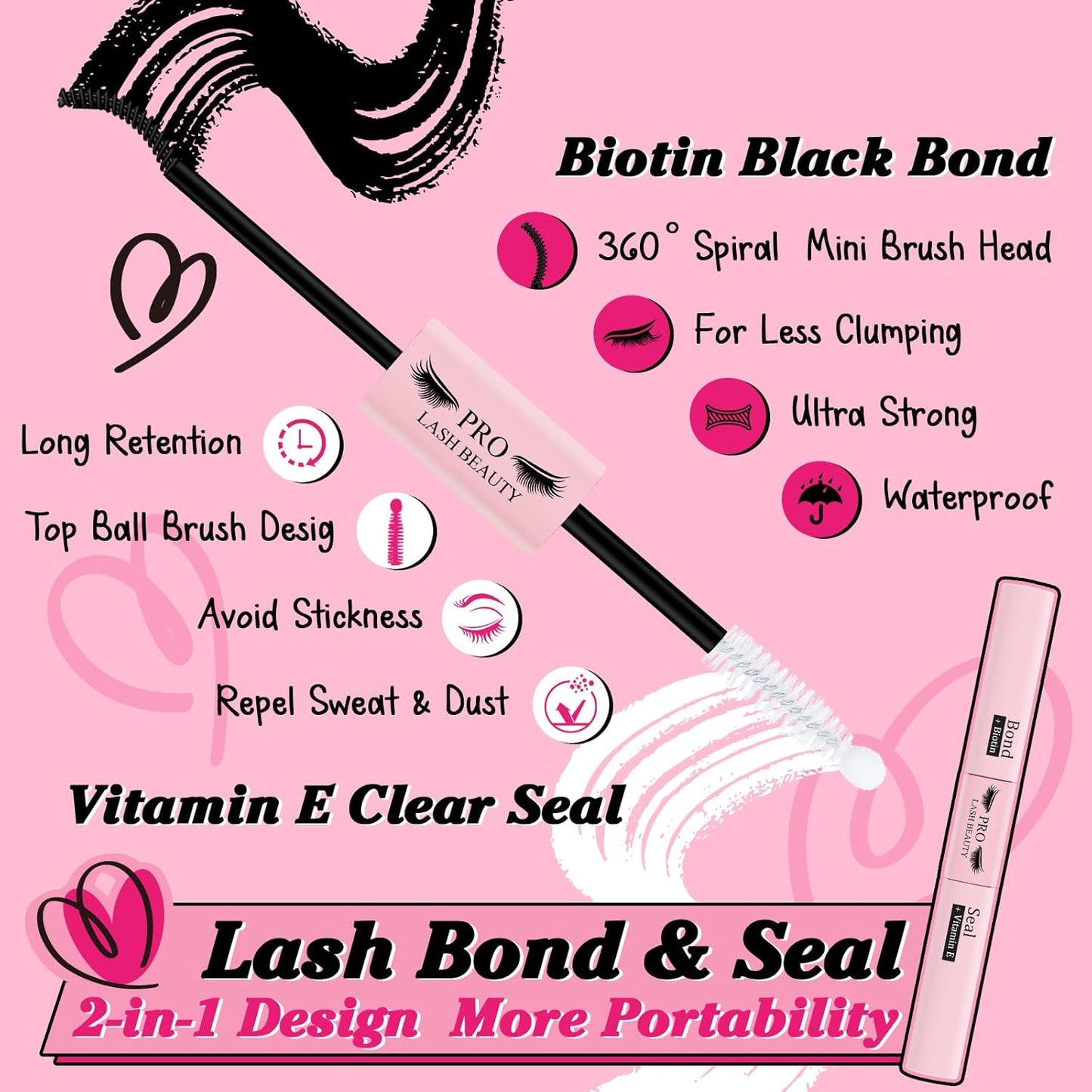 Lash Clusters Kit 280pcs Lash Clusters D Curl Eyelash Extension Kit Individual Lashes with Lash Bond and Seal Lash Remover Lash Applicator Easy to Apply at Home(40D-9-16mix Kit)
