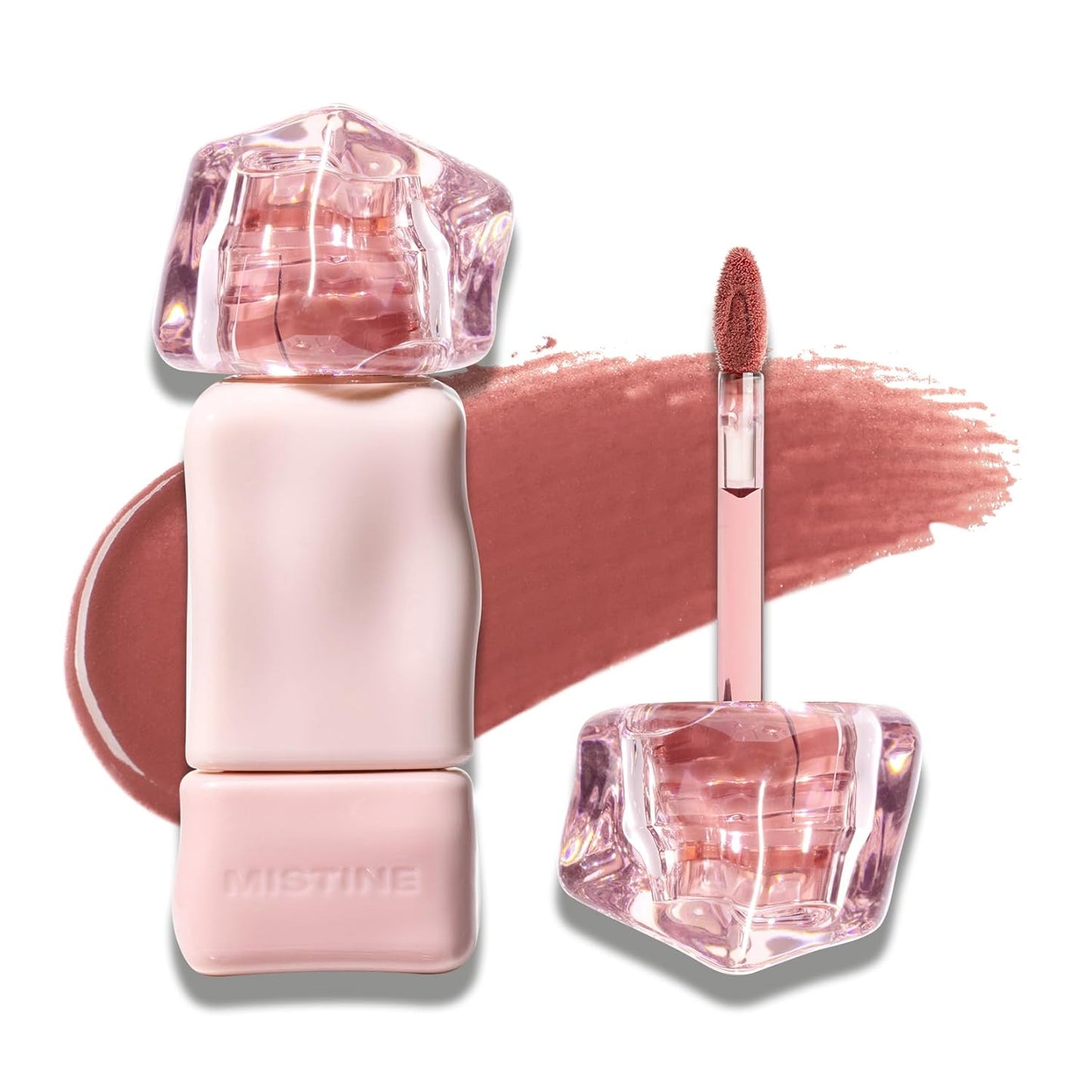 Mistine Makeup Velvet Lip Gloss Matte Lip Cream Liquid Lipstick Softening with Hyaluronic Acid Lip Tint, Non-Sticky Lightweight Lip Color V02 Pink Crush Limited Edition 0.1 fl oz