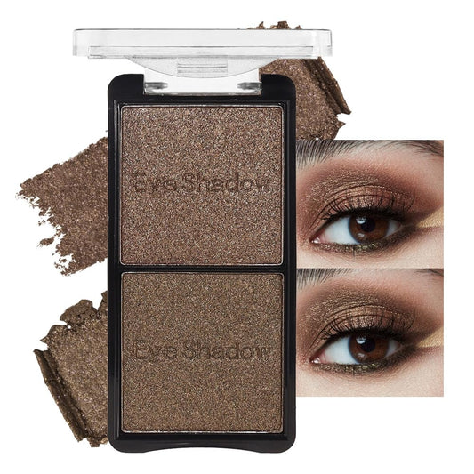 Double color eye shadow, Eyeshadows Creamy, high pigment eye makeup palette, matte shimmer metal eye shadow powder, Blendable, Ultra-Pigmented, Easy to Apply, Matte & Shimmer, (05)