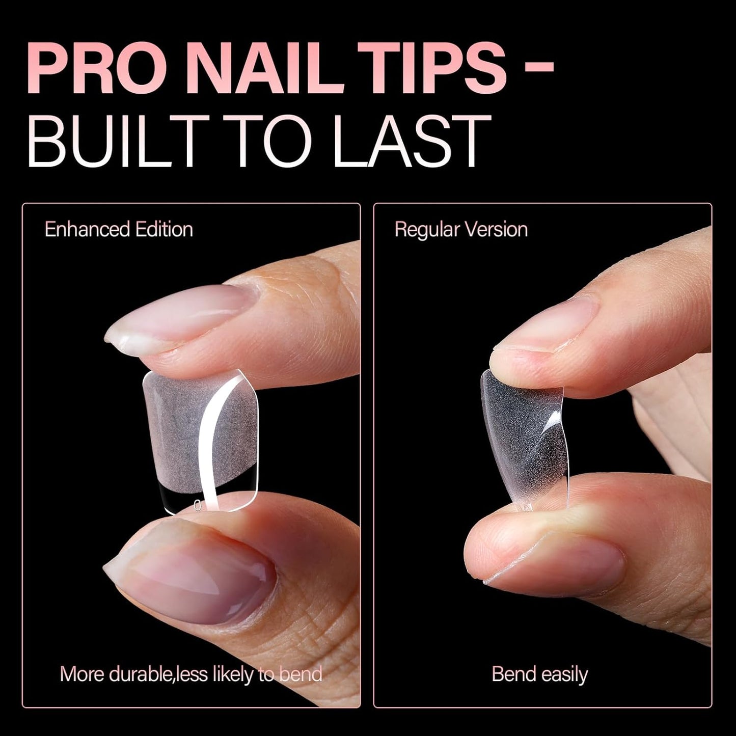 AILLSA Extra Short Square Nail Tips - 450pcs Thickened Pre-filed False Nail Tips Half Matte Nails Tips, Fake Nails for Gift