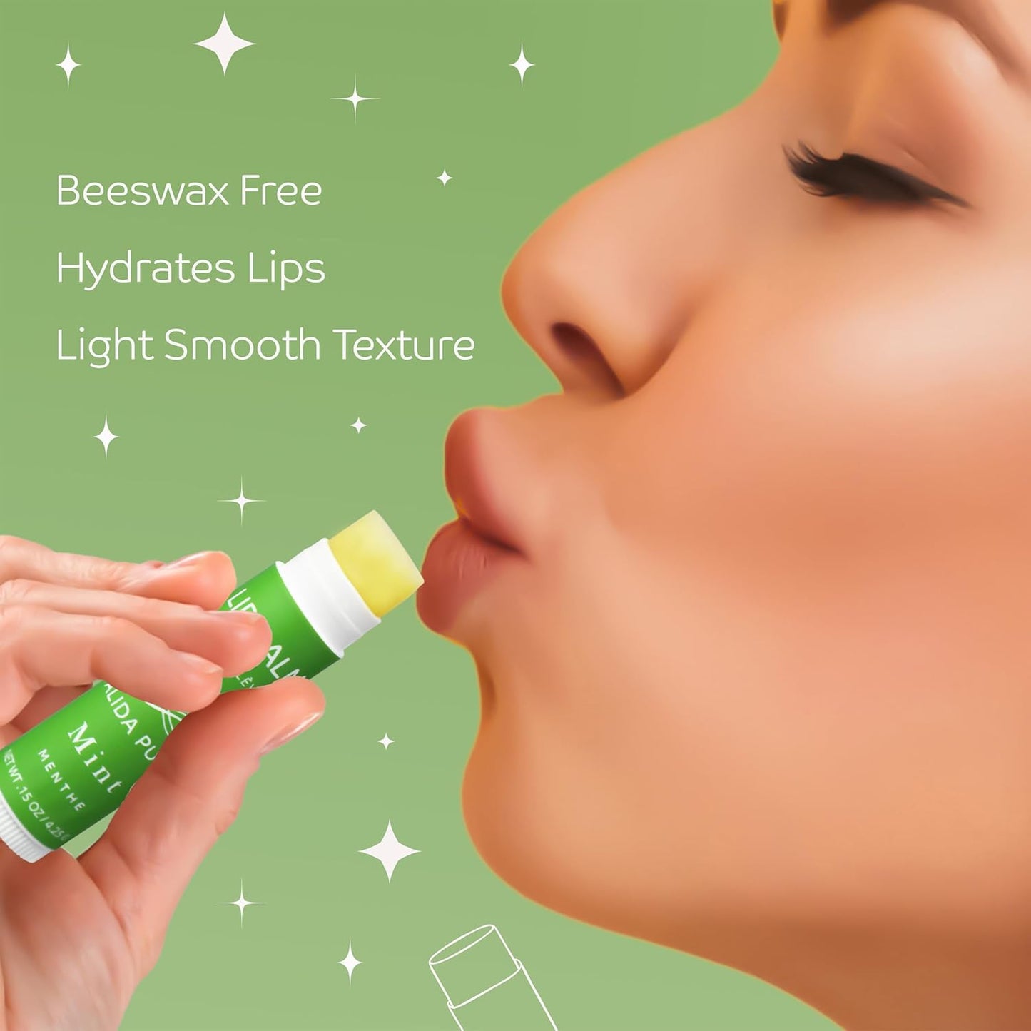 Mint Lip Balm Collection, Vegan Set, Beeswax Free, with Organic Jojoba and Avocado Oil, Vitamin E, Natural Moisturizer for Dry, Chapped Lips, 3 Tube Set