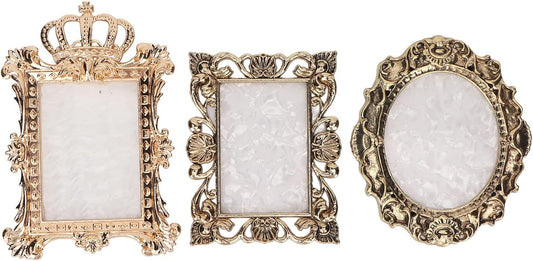 Nail Art Resin Palette,3pcs Vintage Nail Art Palette Multi Functional Display Mixing Nail Coloring Palette Nail Polish Color Mixing Palette for Makeup Gold Copper Color