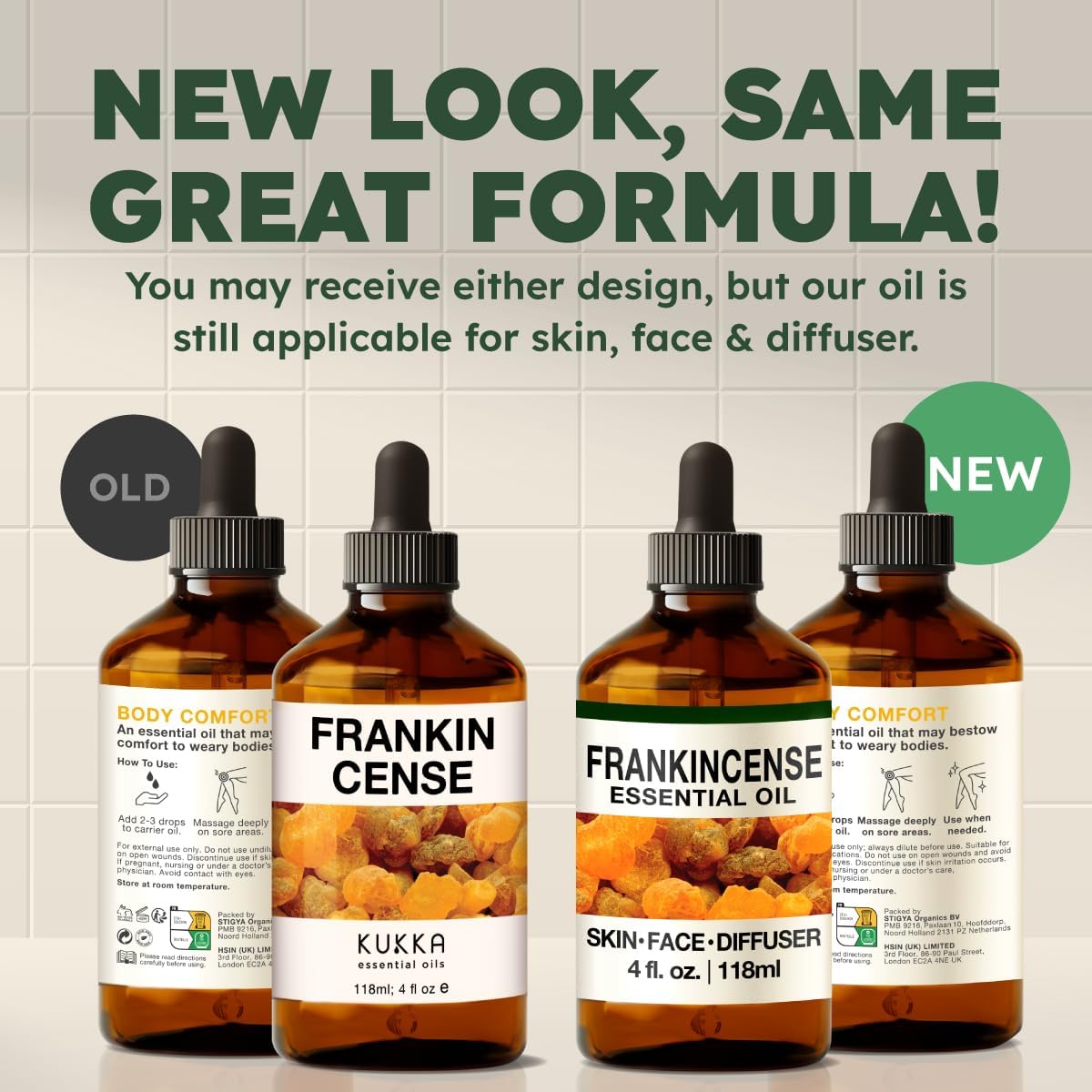 Kukka Frankincense Essential Oil for Face & Skin - 4 Fl Oz - Frankincense Oil Made from Ethiopia Resin - A Holy & Woody Scent for Body Comfort, Aromatherapy, DIY Soap Making Scents