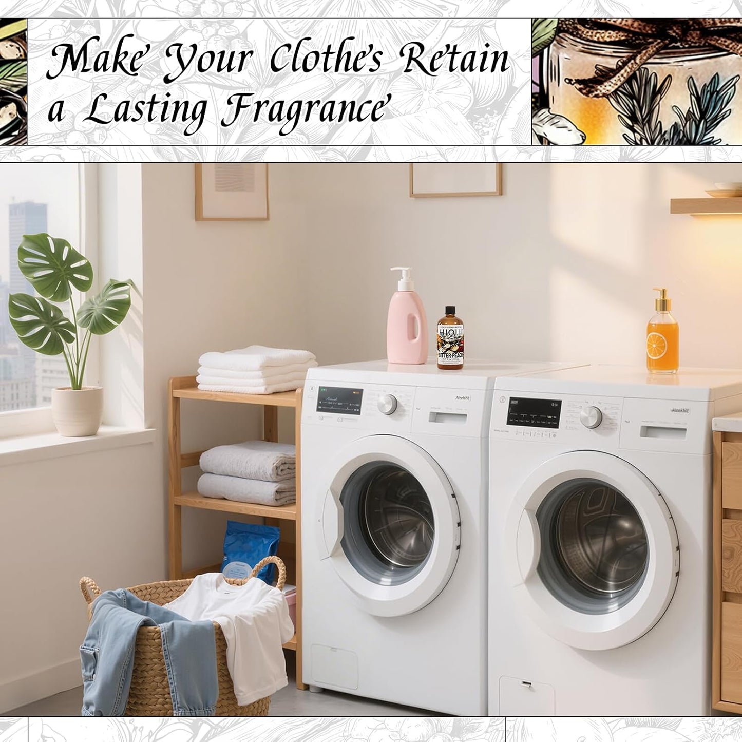 HIQILI Bitter Peach Fragrance Oil - for Candle, Soap & Sachets Bag Making, Inspired by T-F.rd Bitter-P.ch, for Home Diffuser, Add to Air Fresheners Spray - 5.07 Fl Oz