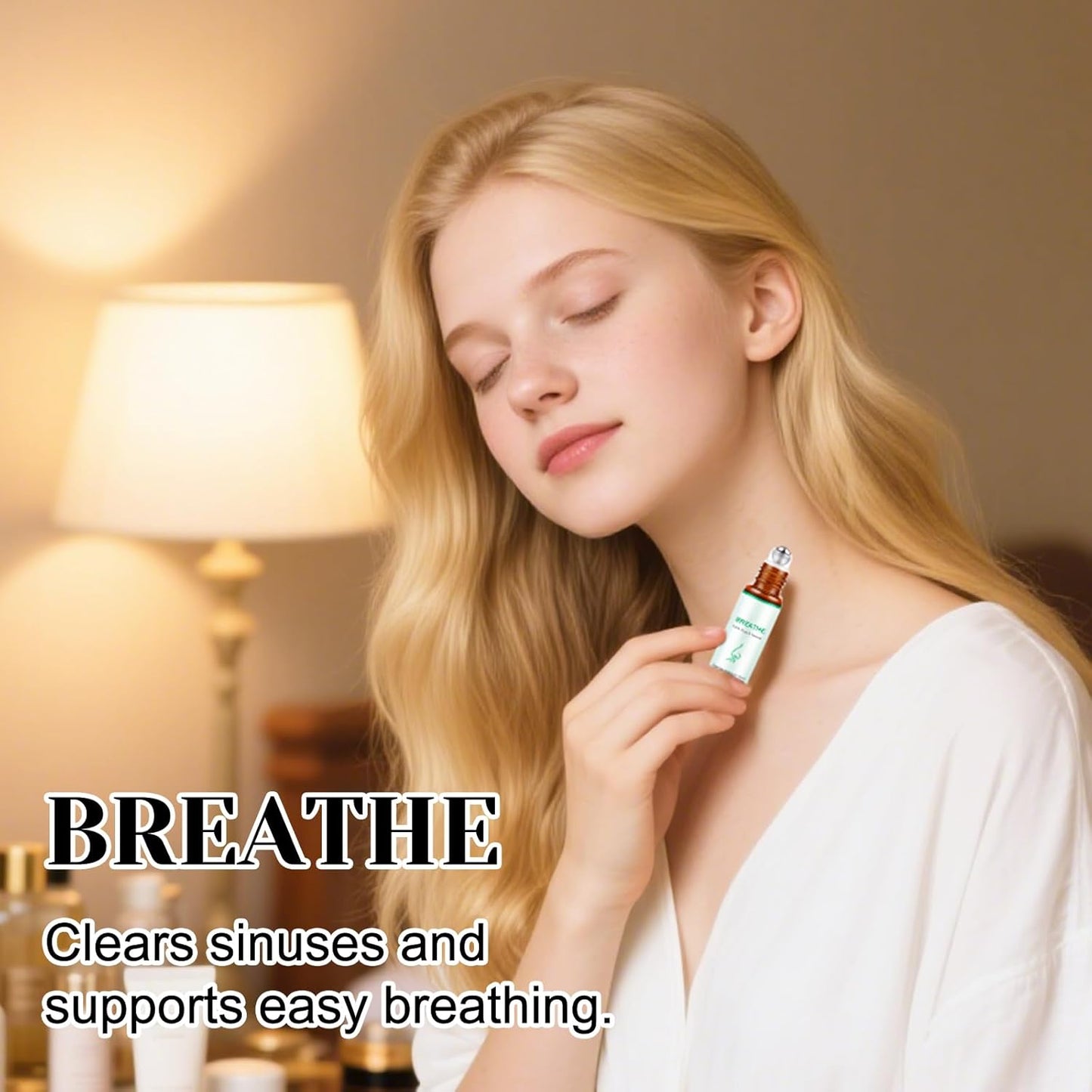 Coastacloud Essential Oils Blend Roll On Set of 3, Essential Oil Roller for Skin, Natural Aromatherapy Oils - Self Care Gifts for Women, Men, Nurse Essentials (Lavender, Breathe, Rose)