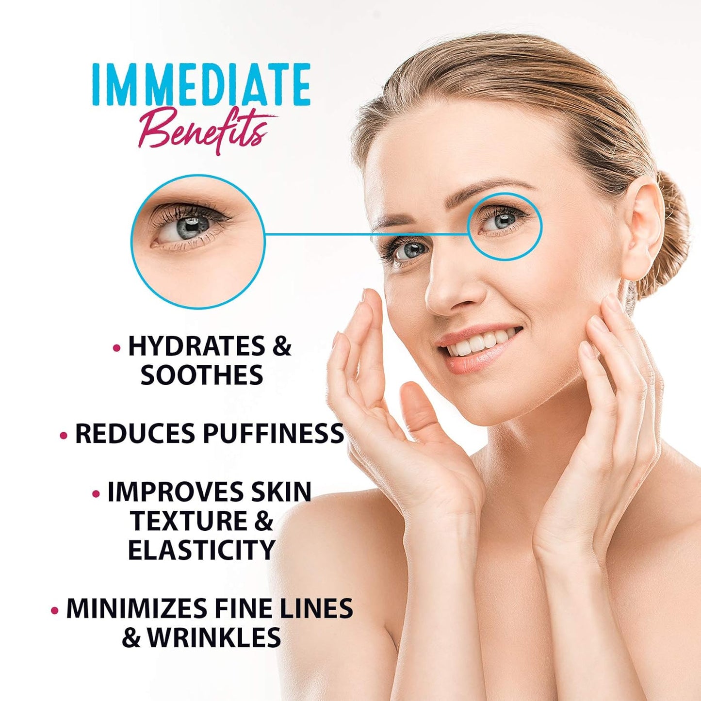 ToGoSpa Green Tea EYES, Dark Circle Warrior | Premium Clean Anti-Aging Gel Pads with Collagen, Hyaluronic Acid, Aloe Vera, Vitamins C & E, Taurine, and Green Tea Extract - 3 Pack