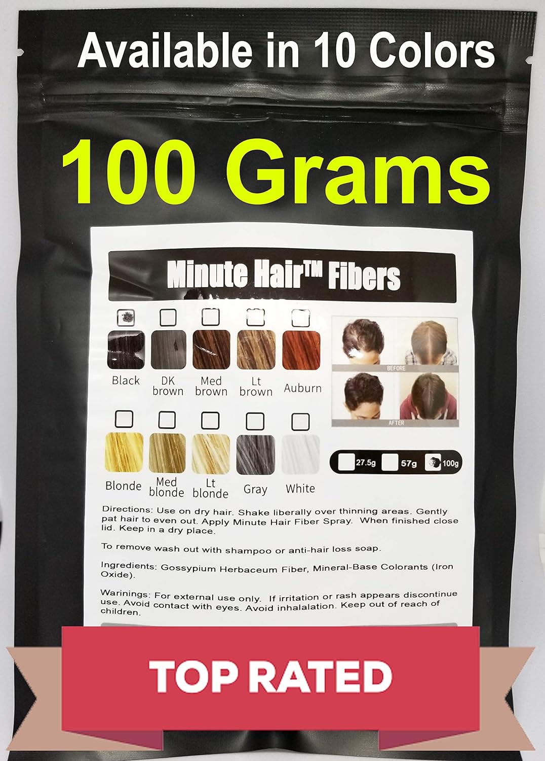 Hair Building Fibers 100 Grams (3.5 oz) Minute Hair Refill Hair Loss Concealer That You Can Use for Your Bottles From Competitors Like Toppik, Xfusion (Blonde)