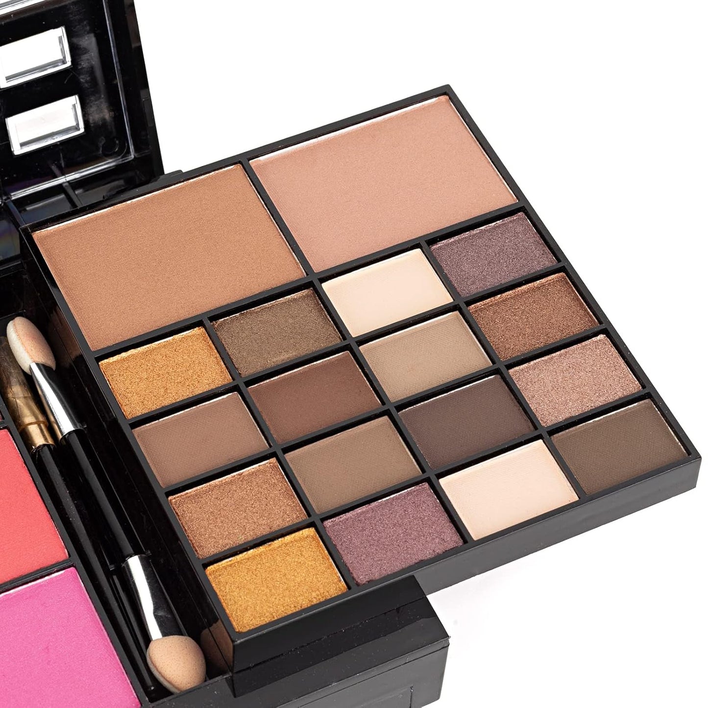 All In One Makeup Gift Kit - Ultimate Color Combination - 36 Eyeshadow, 28 Lip Gloss, 3 Blusher, 4 Concealer, 3 Contour Powder, 3 Brushes, 1 Mirror, 74 Colors Palette Set