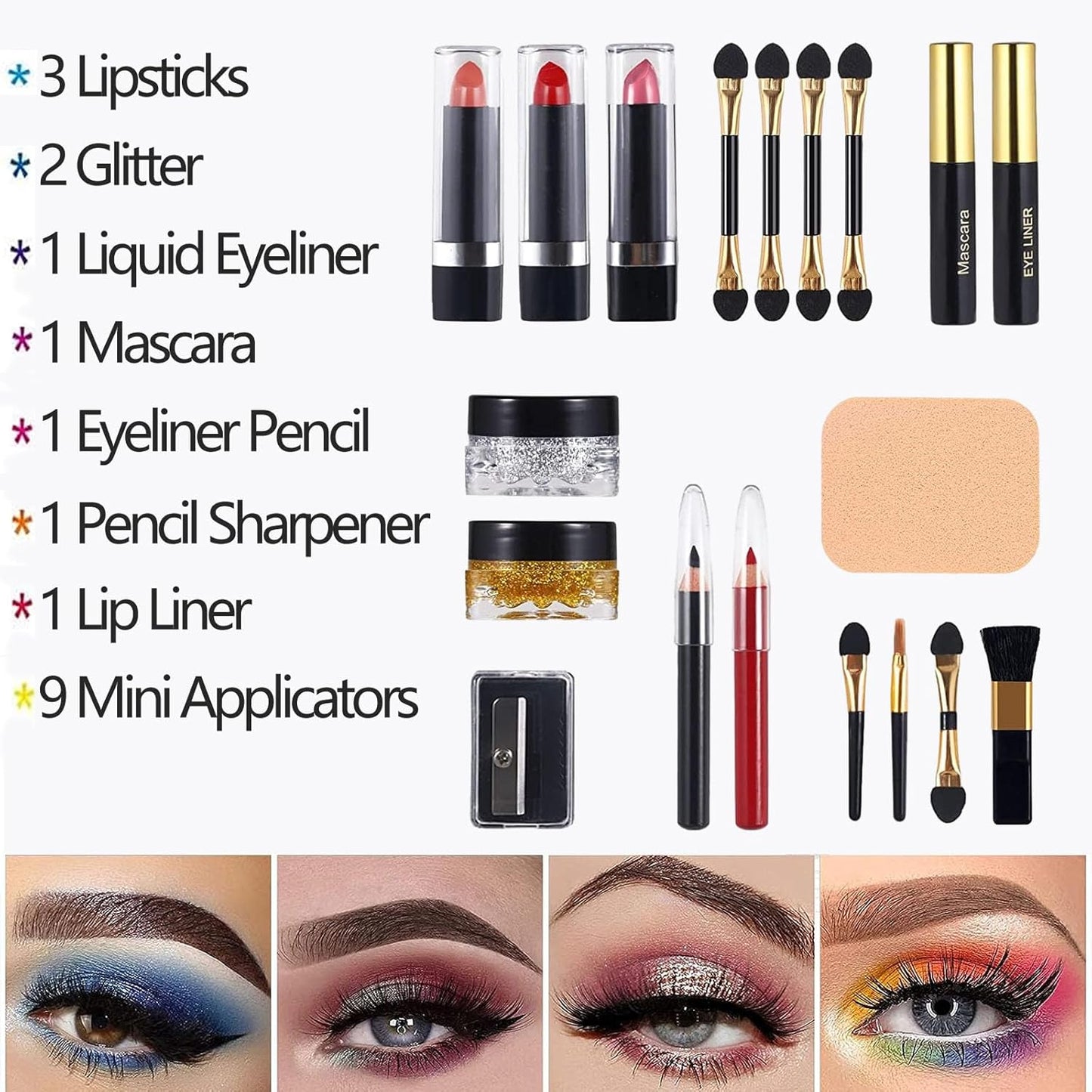 M 58 Color Professional Makeup pallet, Makeup Kit for Women Full Kit, All In One Makeup Kit Set, Makeup Gift Set for women girls (331N)