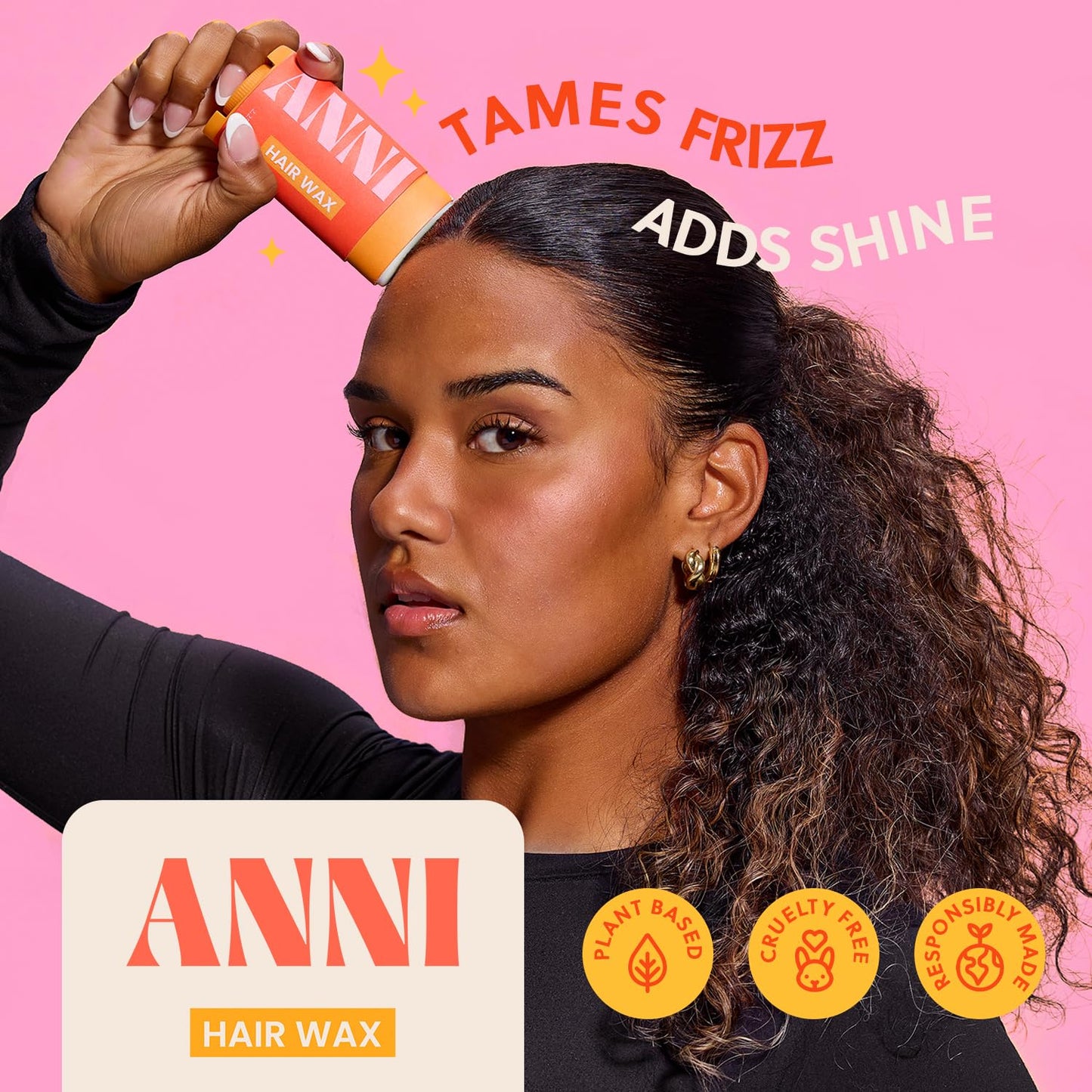 Plant-Powered, Frizz Taming Hair Styling Wax for Women | Enriched with Beeswax and a Blend of Nourishing Oils, Including Rosemary, Jojoba, Avocado, and Grapeseed | Safe For All Hair Types & All Ages