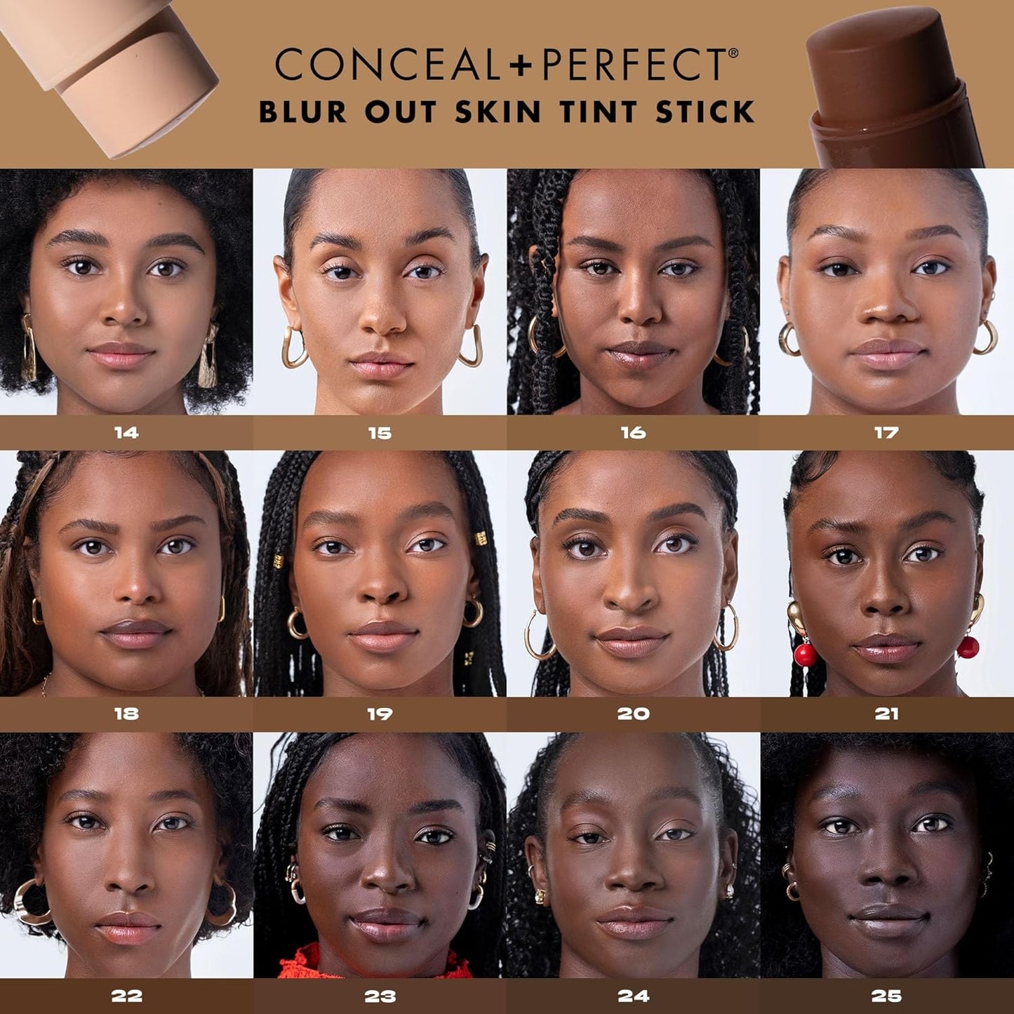 Milani Conceal + Perfect - Skin Tint Stick, Blur Out Tinted Moisturizer Makeup, Shade 020