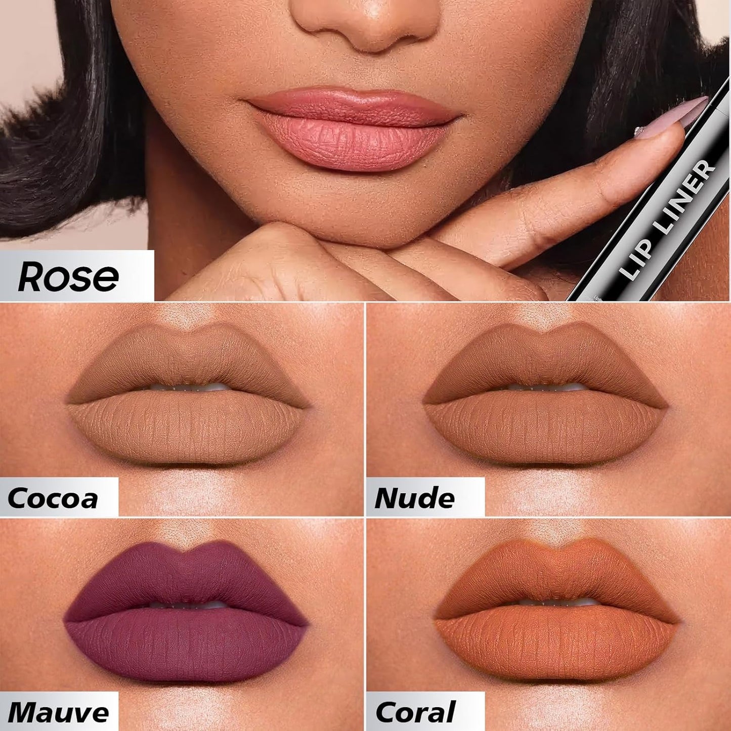 Lip Stain Peel Off Lip Liner - Long Lasting Comfortable Vivid Color Peel Lip Stain Smudge Proof Finish, Create A Charming Vibrant Lip Color Makeup For All Skin Types with All-Day (#02 Cocoa)