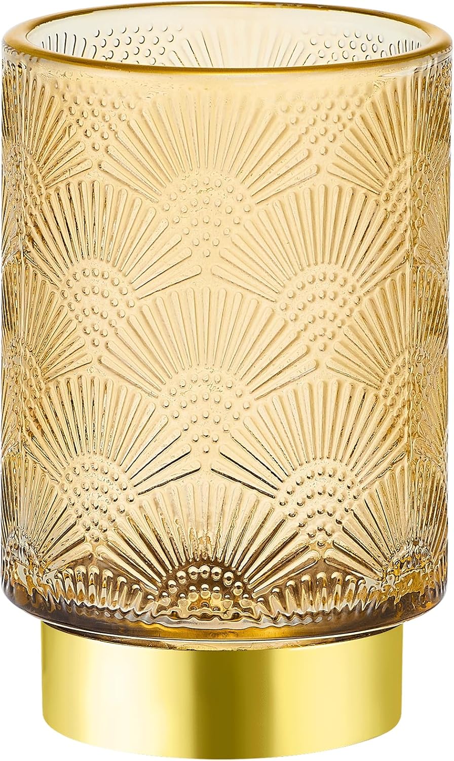 Makeup Brush Holder Organizer,Toothbrush Holders,Desk Pen Pencil Holder,Multifunctional Vintage Glass Brush Cup（A41-2-US）