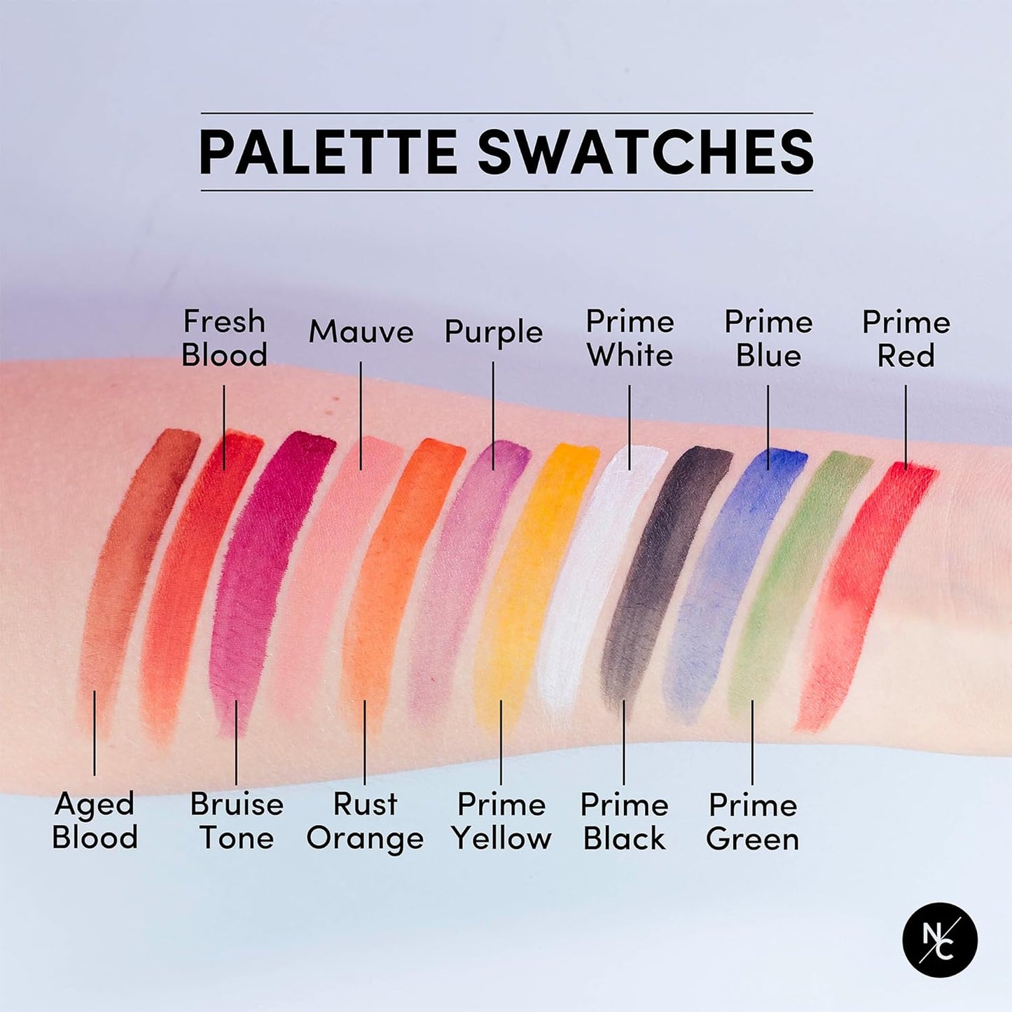 FX Alcohol-Activated Palette, Activator, and Remover Kit, Professional SFX Makeup Set Multicolor