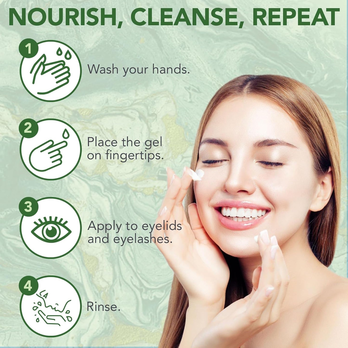 NOVEHA Tea Tree Eyelid Gel Cleanser - for Blepharitis, MGD, and Dry Eye with Pro-Vitamin B5, Hyaluronic Acid, and Cucumber Extract - Gentle Cleansing, Soothes Itchy Eyelid and Burning Eyes - 50mL