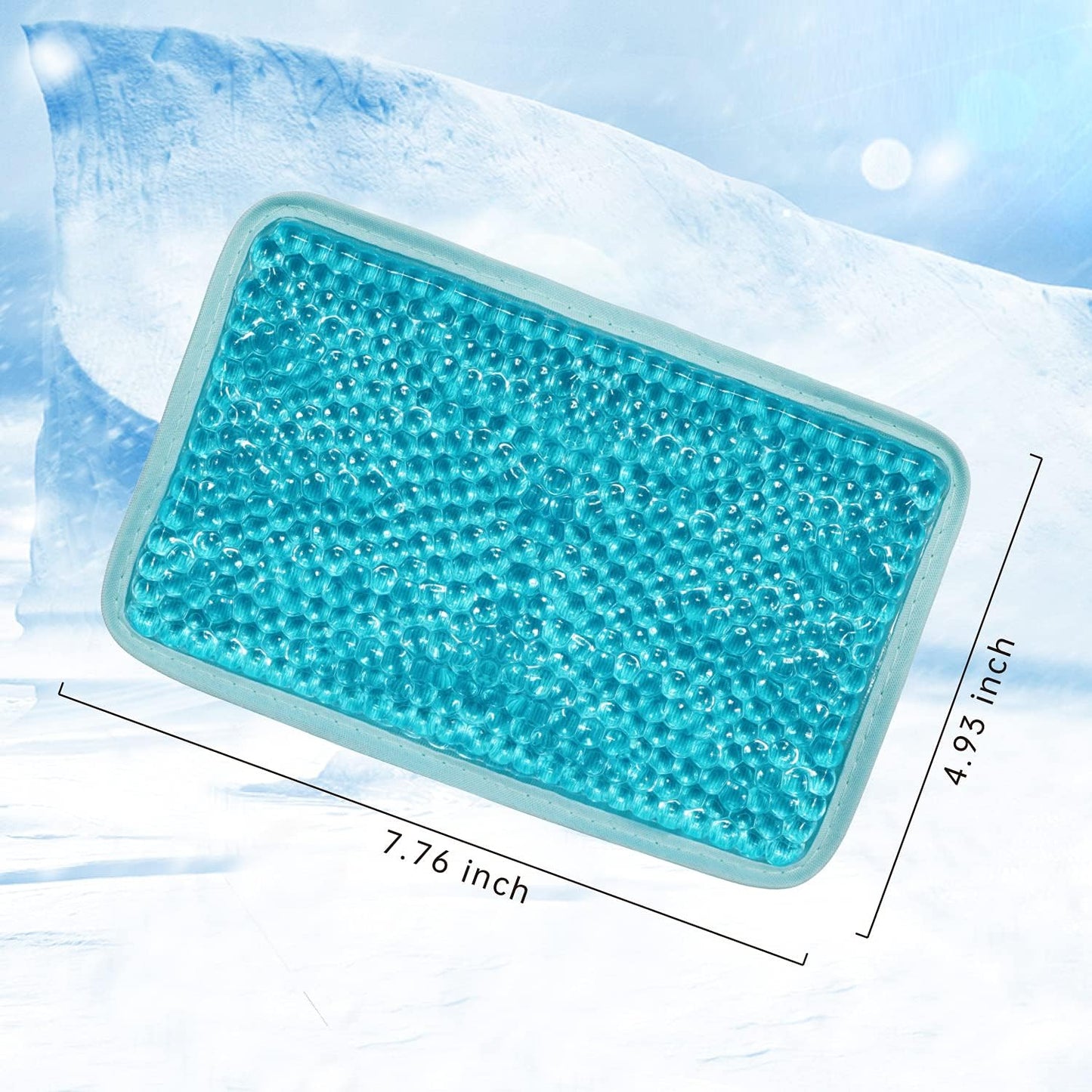 Gel Beads Ice Pack Ice Bag with Strap-Reusable Hot & Cold Pack Compress Therapy for Pain, Swelling,Injuries of Knee, Shoulder, Foot, Back, Ankle, Neck, Hip, Elbow,Wisdom Tooth (Blue-2Pack)