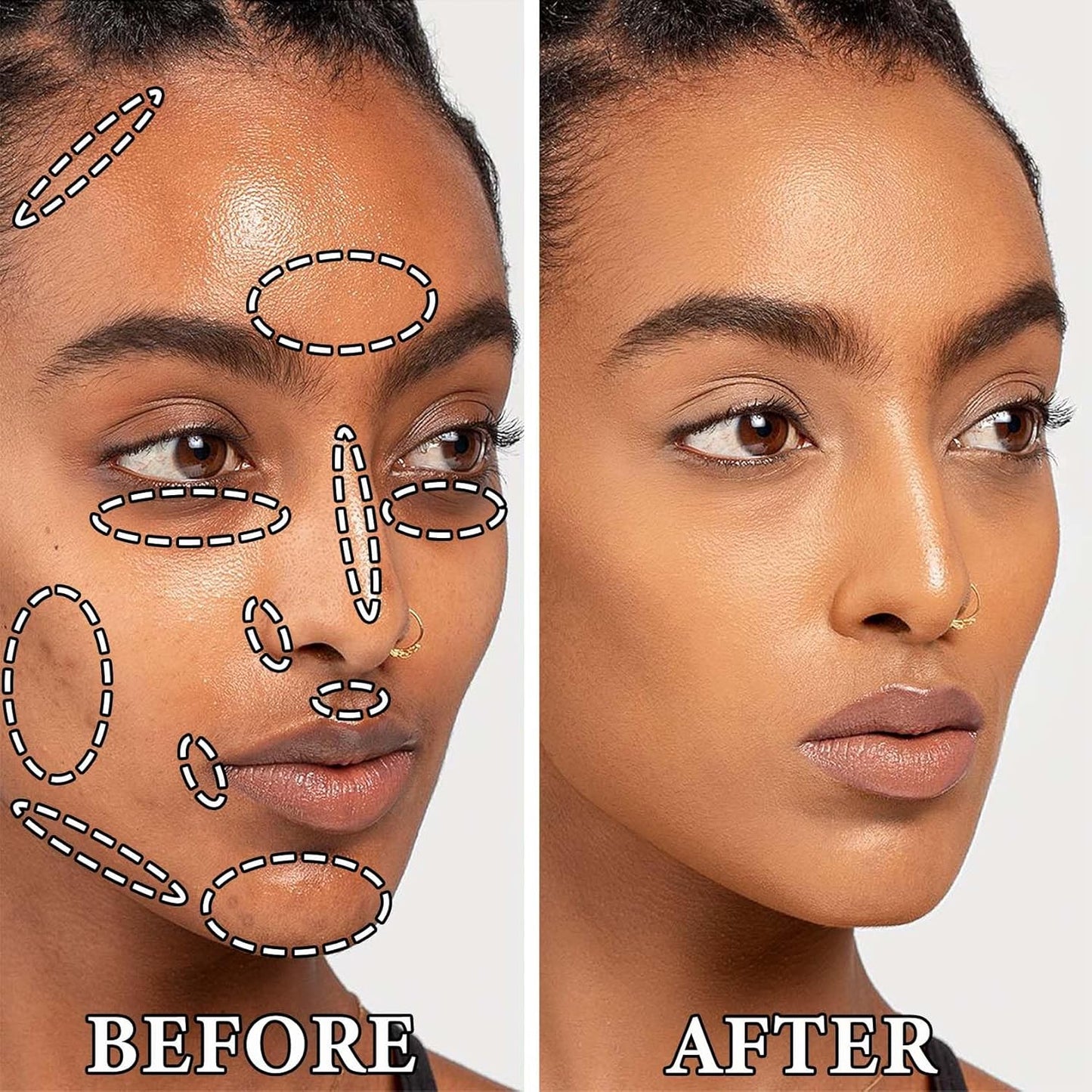 7 Colors Concealer Contour Palette,Correcting Concealer Makeup Palette 7 In 1 Contouring Foundation Cream Contour Palette for Redness,Dark Circles,Blemish,Acne(03#)