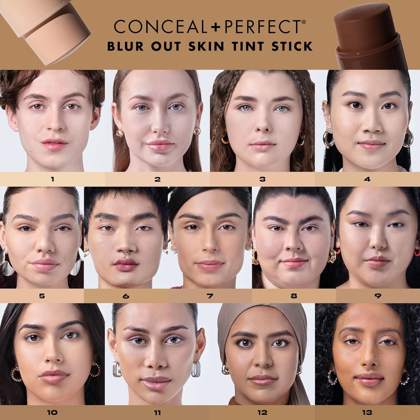 Milani Conceal + Perfect - Skin Tint Stick, Blur Out Tinted Moisturizer Makeup, Shade 008
