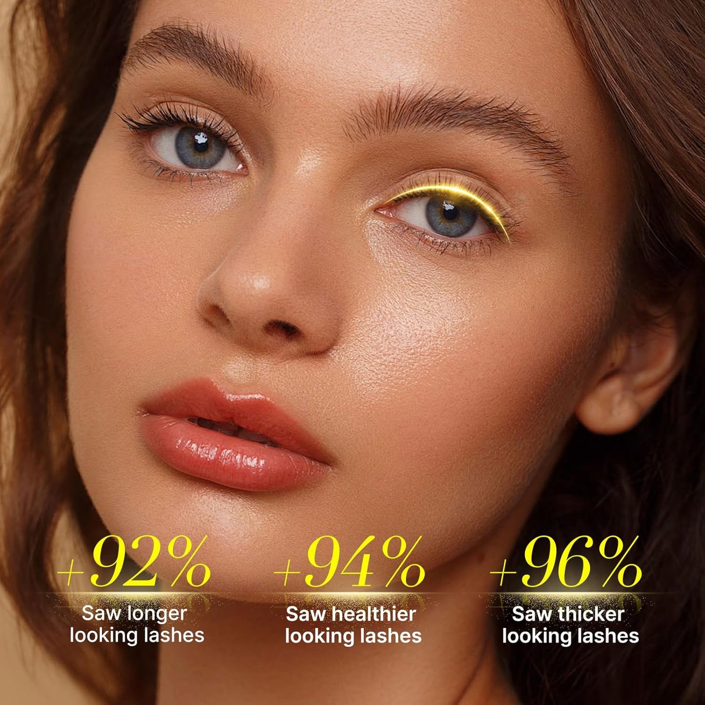 Eyelash Growth Serum with Advanced Formula: Rapid Eye Lash Enhancing Serum for Eyelash and Eyebrow Growth in 3-4 Weeks - Boost Longer Thicker and Fuller Lashes 3ML