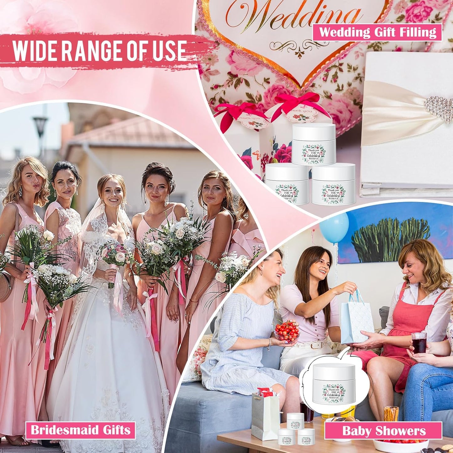 12 Pcs Thank You Lip Sleeping Mask Bulk Bridal Shower Gifts for Guests Thank You for Celebrating with Us Lip Mask Moisturize Nourish for Wedding Bridal Shower Favor Christmas Gift(Floral)